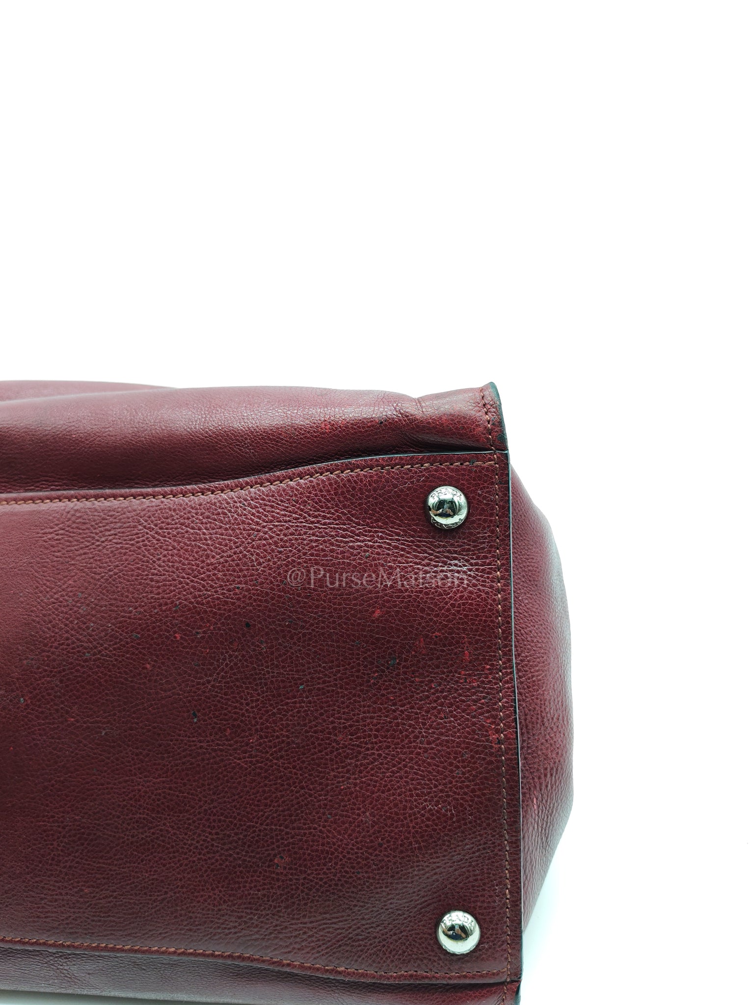 BN2619 Twin Pocket Double Handle Tote Bag in Ametista Glace Calfskin Leather | Purse Maison Luxury Bags Shop