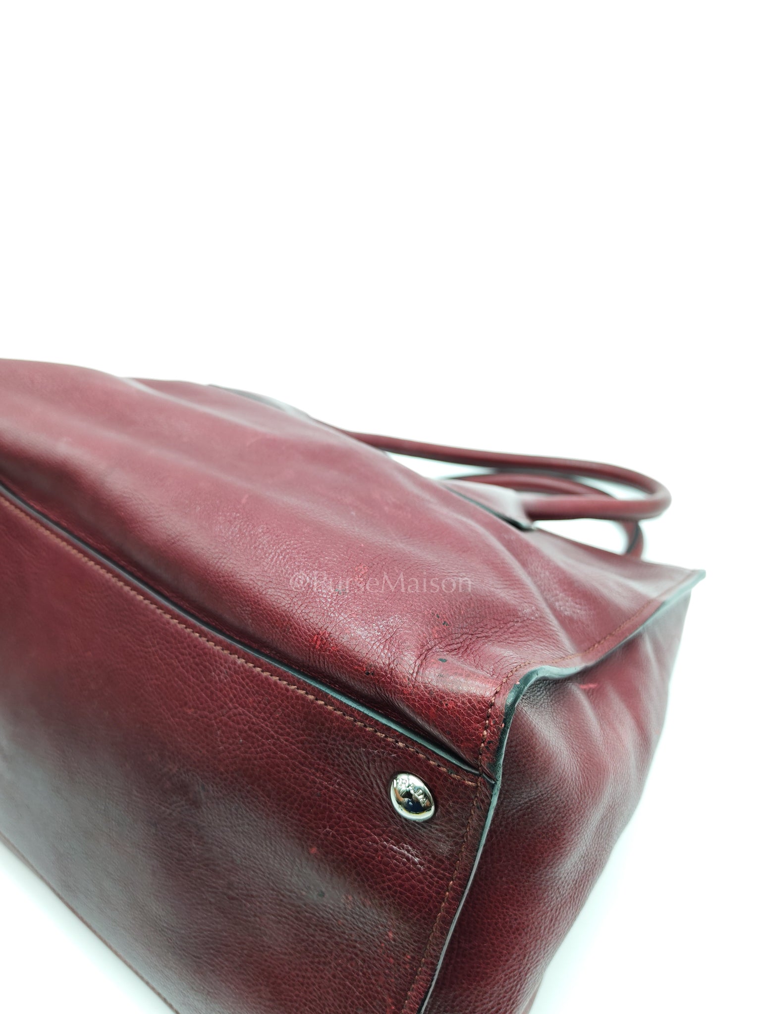 BN2619 Twin Pocket Double Handle Tote Bag in Ametista Glace Calfskin Leather | Purse Maison Luxury Bags Shop