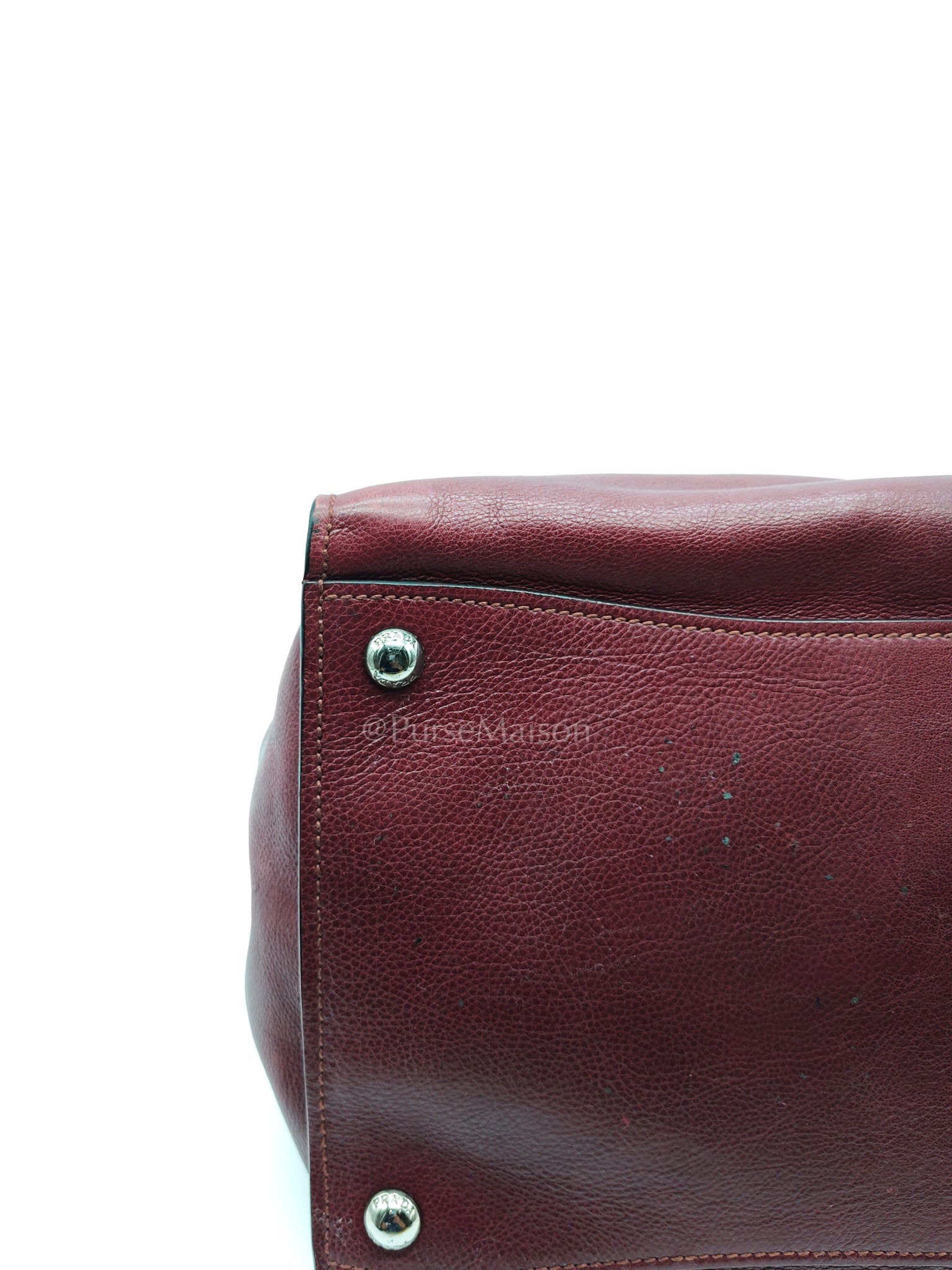 BN2619 Twin Pocket Double Handle Tote Bag in Ametista Glace Calfskin Leather | Purse Maison Luxury Bags Shop