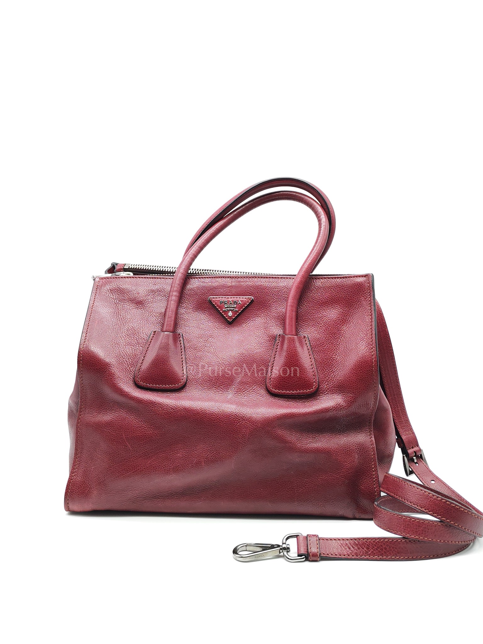 BN2619 Twin Pocket Double Handle Tote Bag in Ametista Glace Calfskin Leather | Purse Maison Luxury Bags Shop