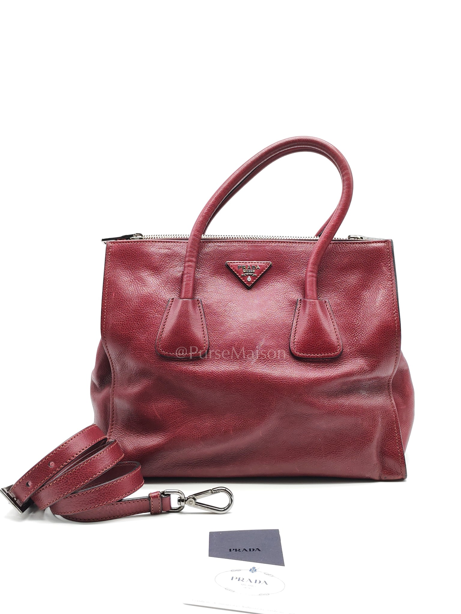 BN2619 Twin Pocket Double Handle Tote Bag in Ametista Glace Calfskin Leather | Purse Maison Luxury Bags Shop
