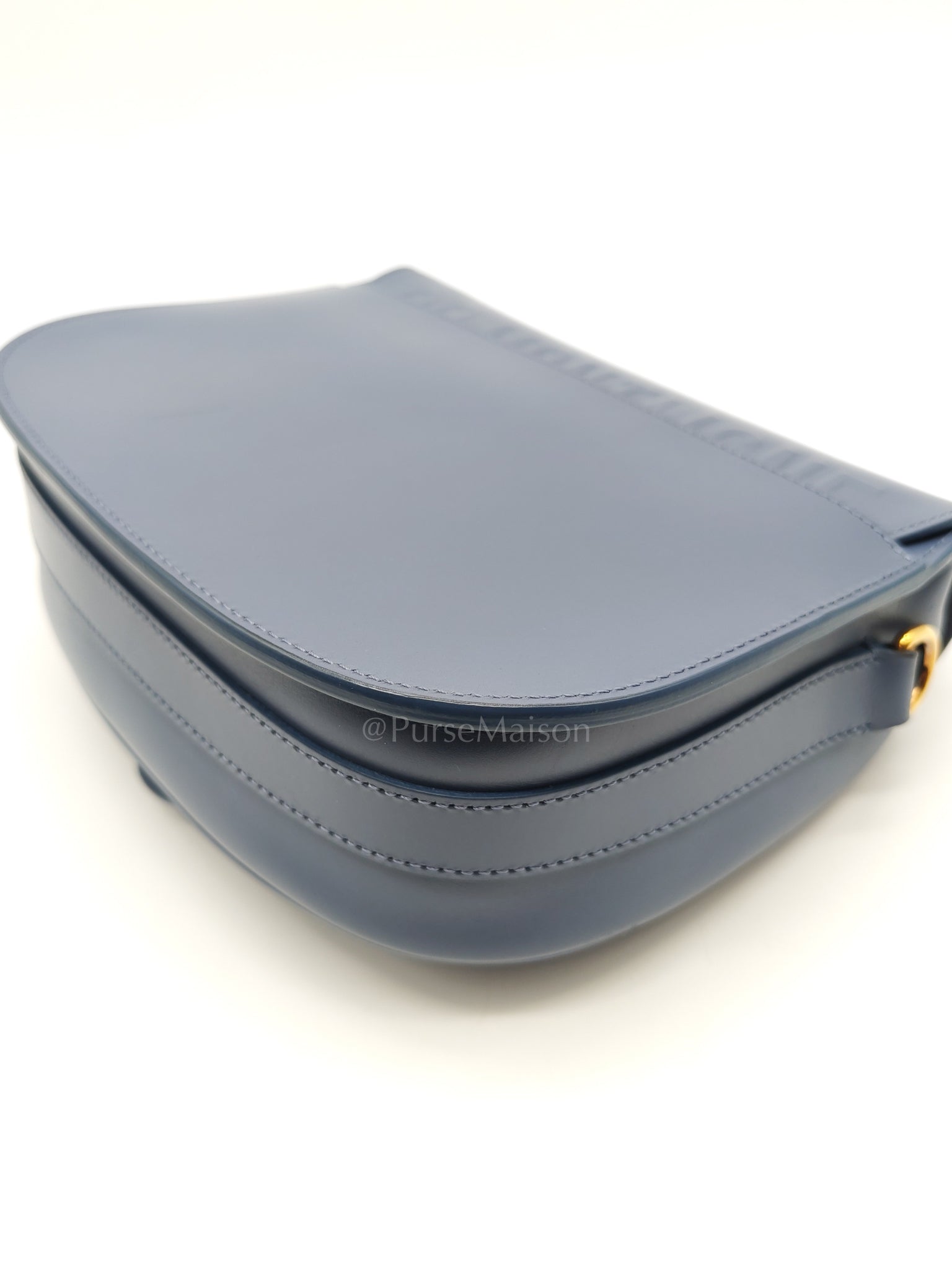 Bobby in Demin Blue Smooth Calfskin Leather Shoulder Bag | Purse Maison Luxury Bags Shop