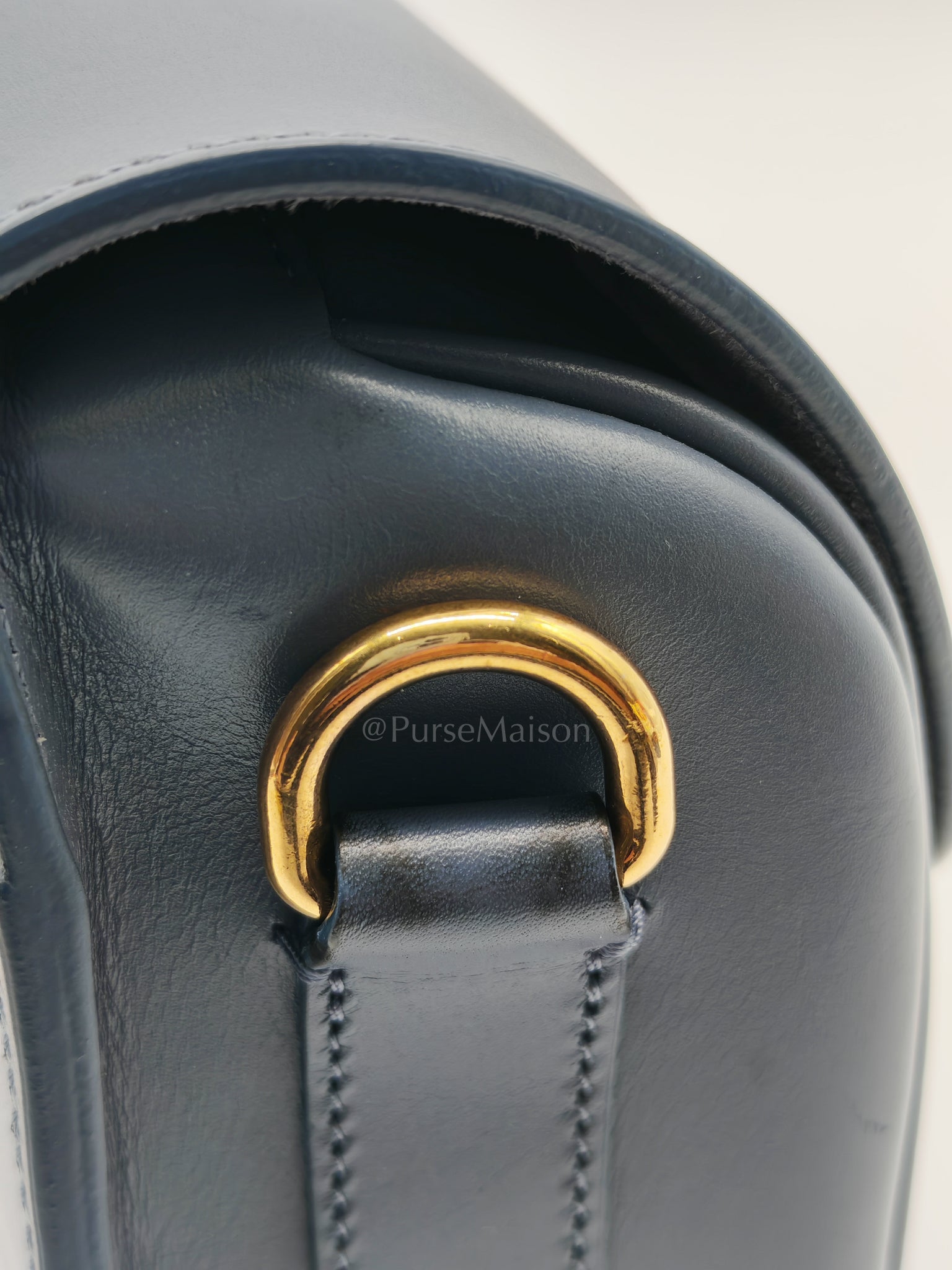 Bobby in Demin Blue Smooth Calfskin Leather Shoulder Bag | Purse Maison Luxury Bags Shop
