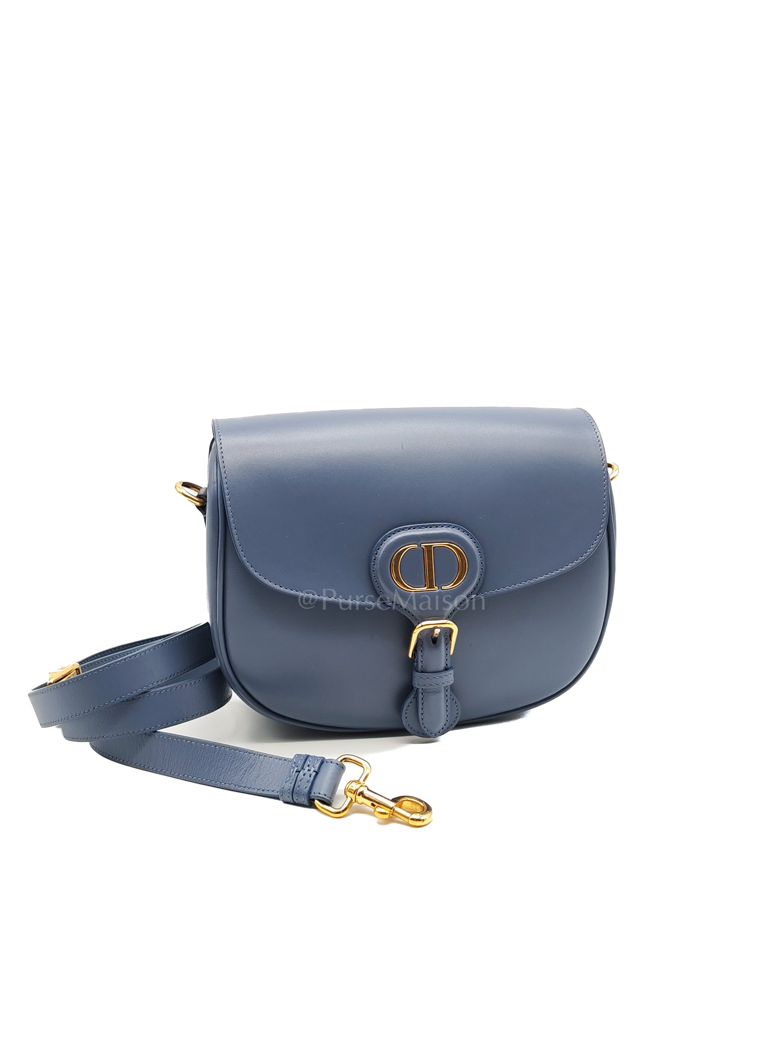 Bobby in Demin Blue Smooth Calfskin Leather Shoulder Bag | Purse Maison Luxury Bags Shop