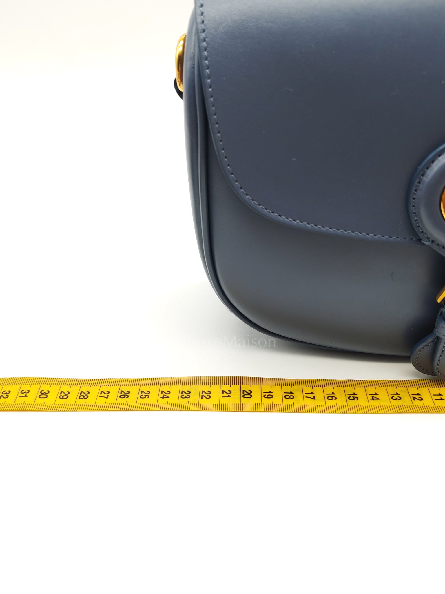 Bobby in Demin Blue Smooth Calfskin Leather Shoulder Bag | Purse Maison Luxury Bags Shop