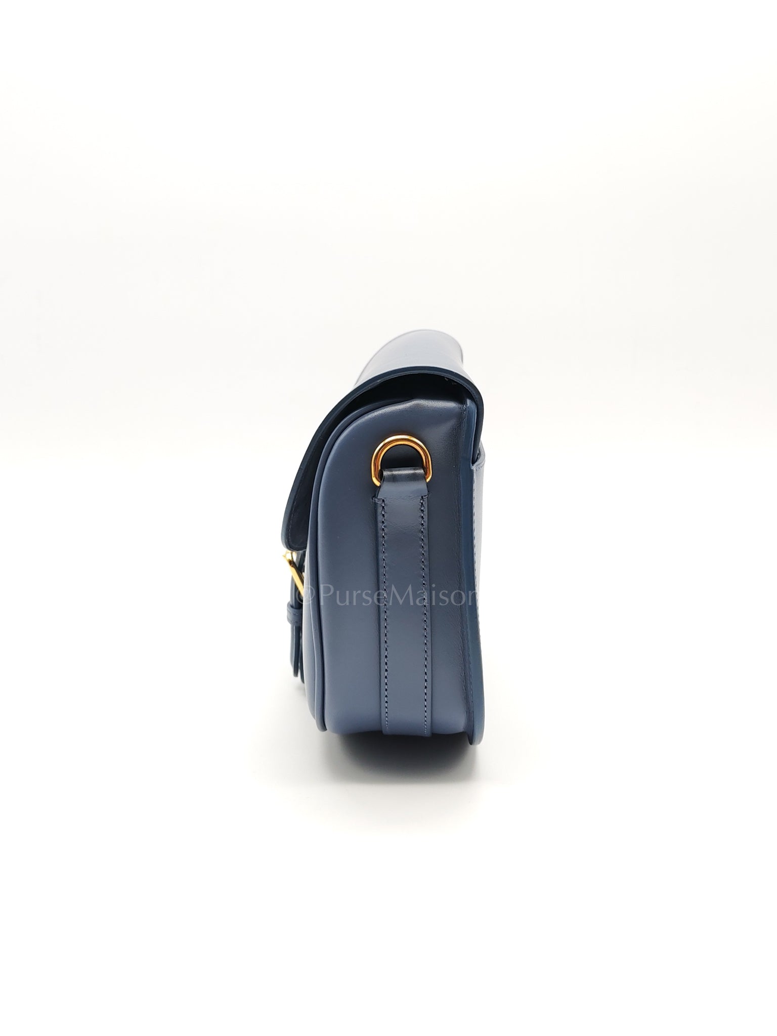 Bobby in Demin Blue Smooth Calfskin Leather Shoulder Bag | Purse Maison Luxury Bags Shop