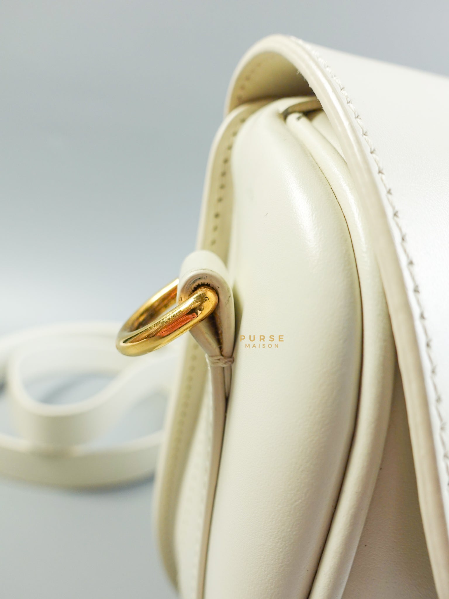 Bobby Medium Creme White Calfskin Bag | Purse Maison Luxury Bags Shop