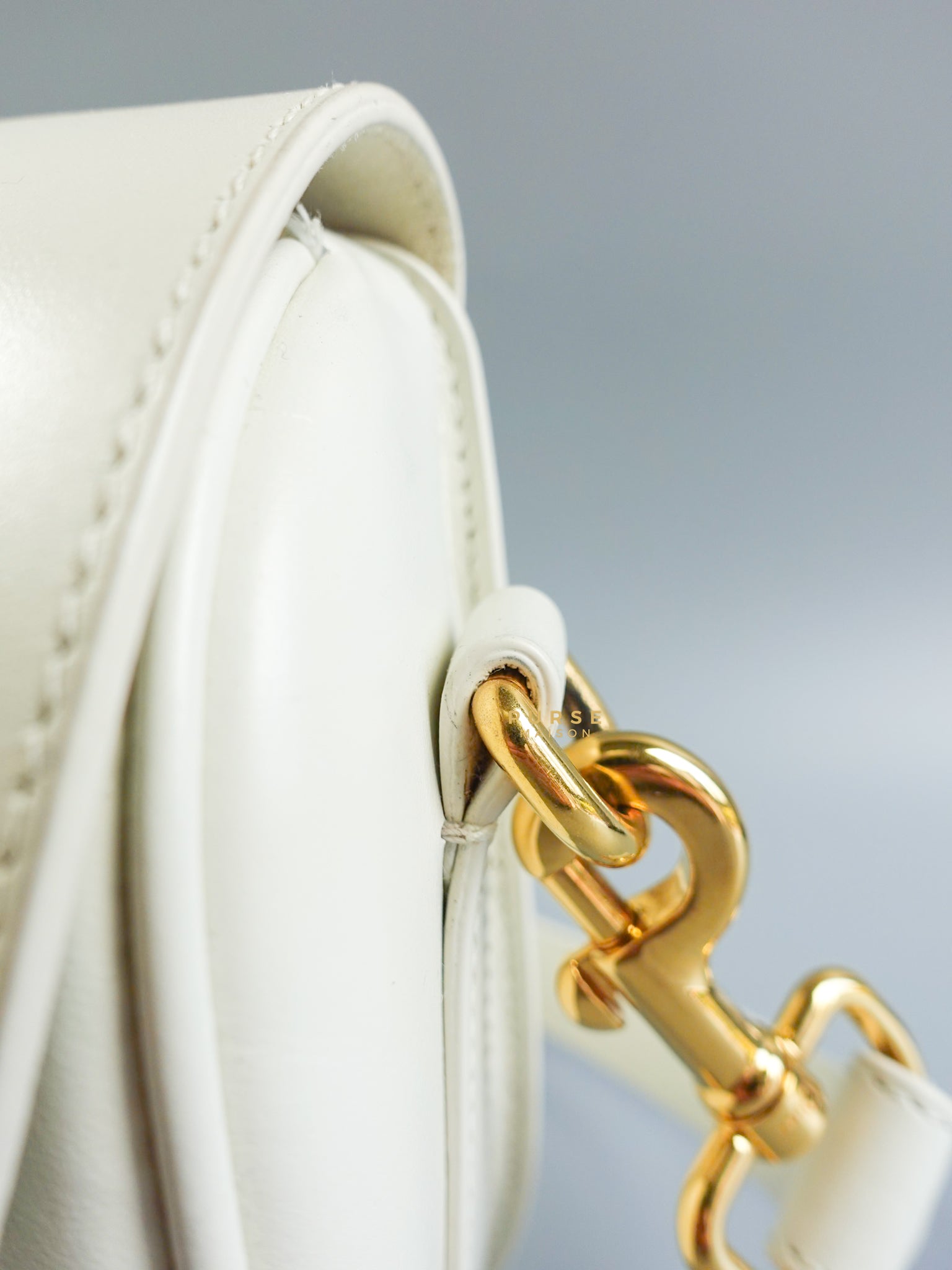 Bobby Medium Creme White Calfskin Bag | Purse Maison Luxury Bags Shop