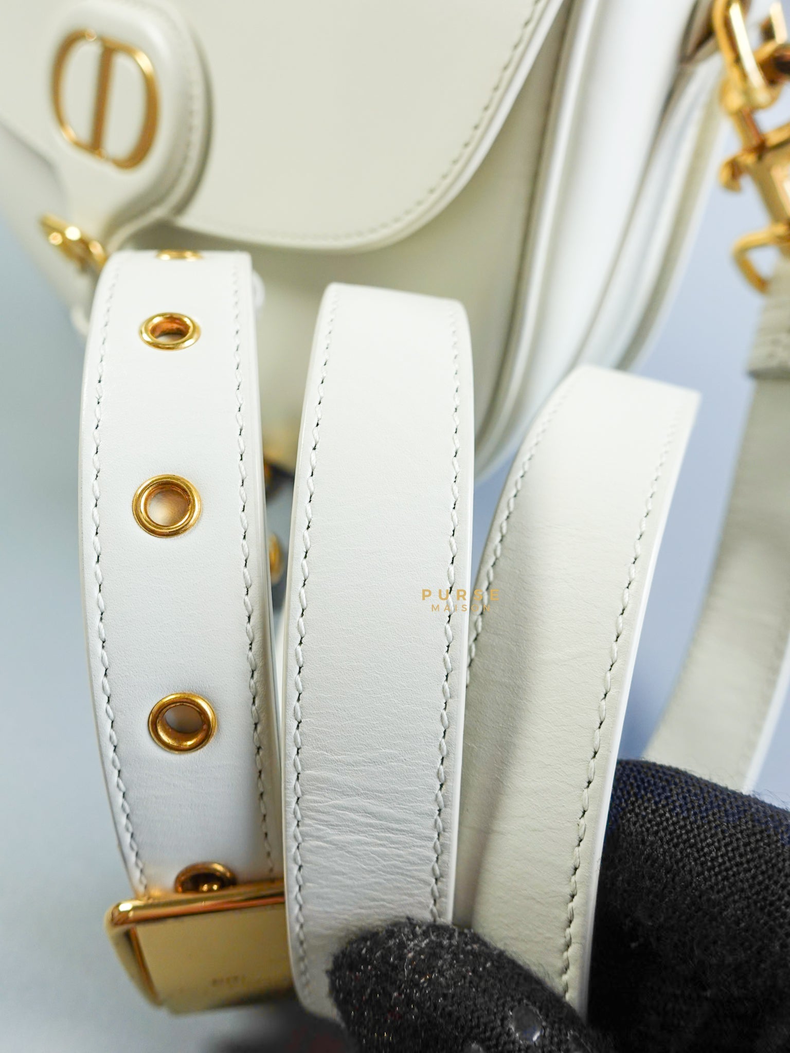 Bobby Medium Creme White Calfskin Bag | Purse Maison Luxury Bags Shop