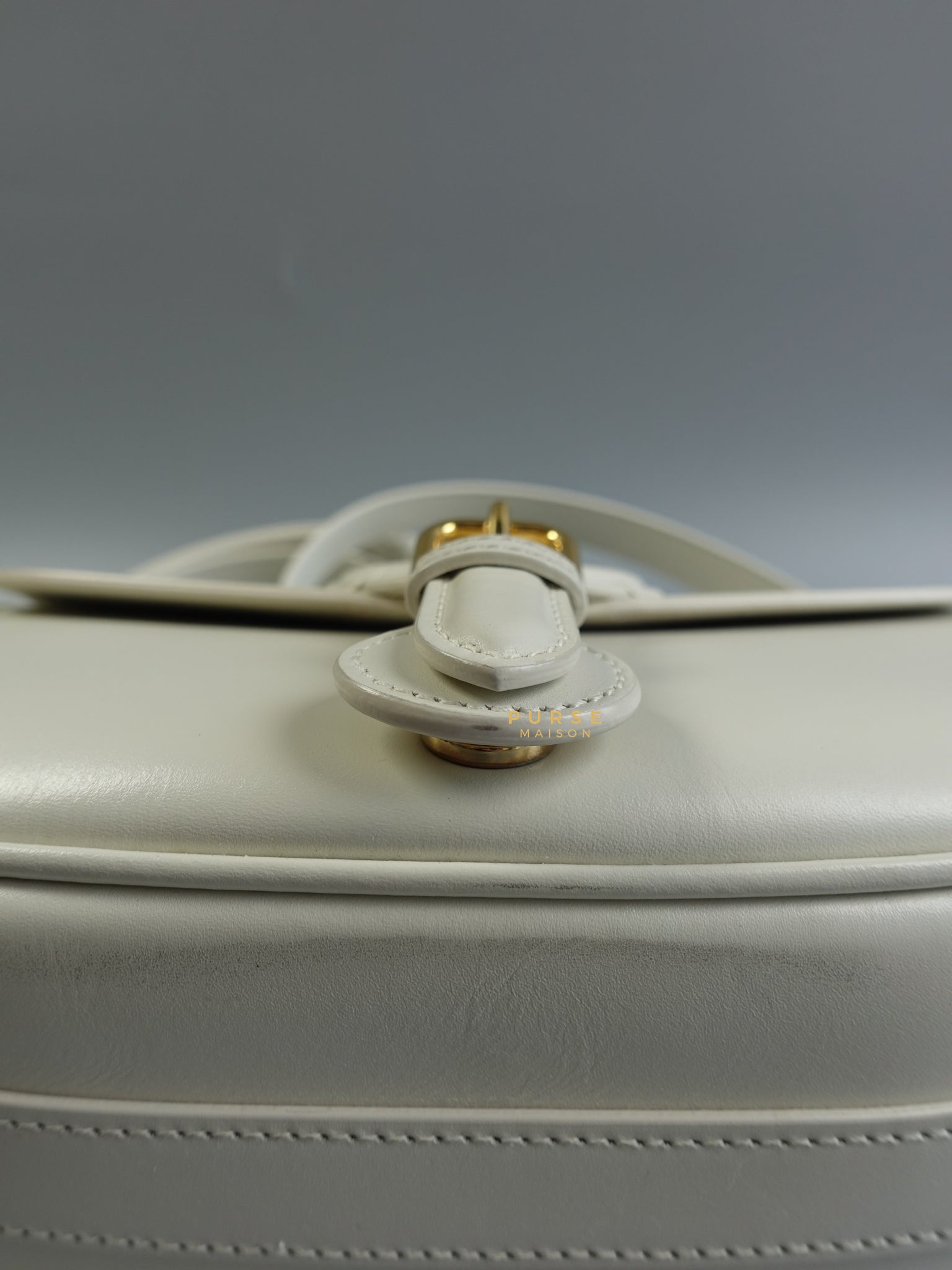 Bobby Medium Creme White Calfskin Bag | Purse Maison Luxury Bags Shop