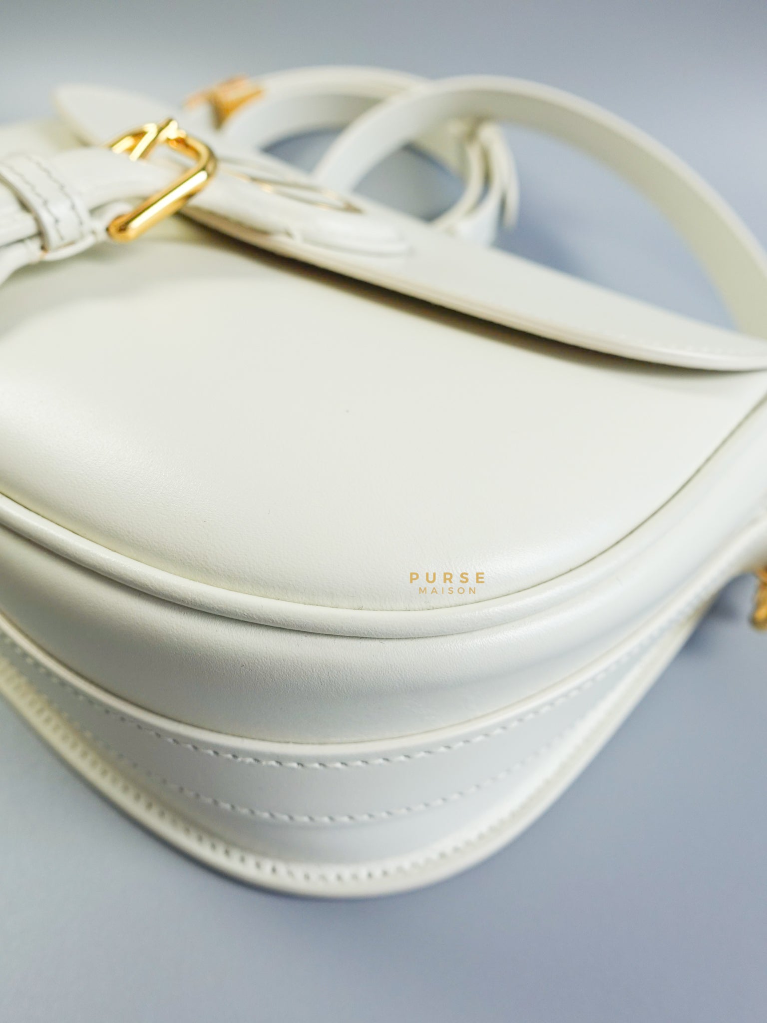 Bobby Medium Creme White Calfskin Bag | Purse Maison Luxury Bags Shop