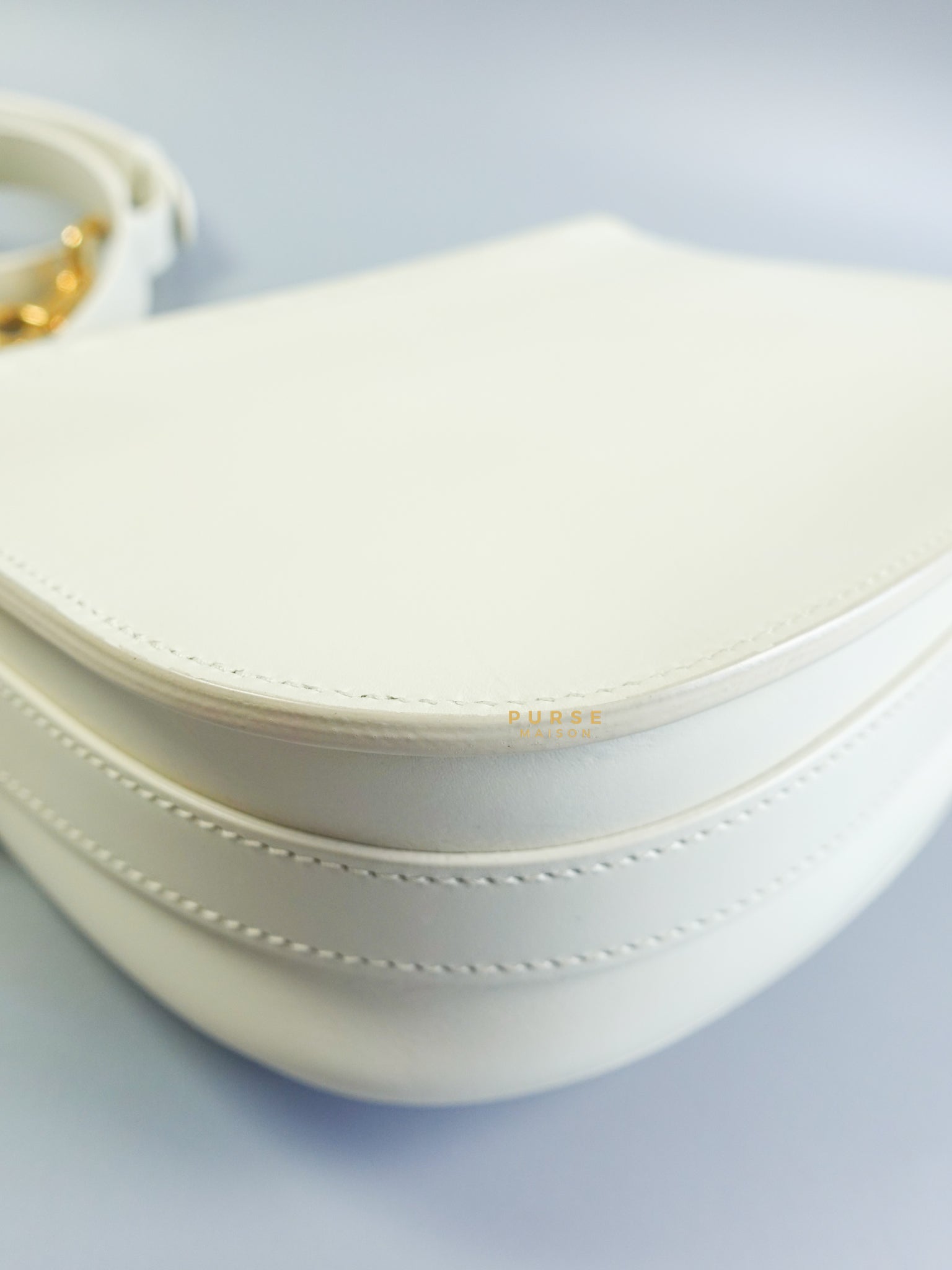 Bobby Medium Creme White Calfskin Bag | Purse Maison Luxury Bags Shop