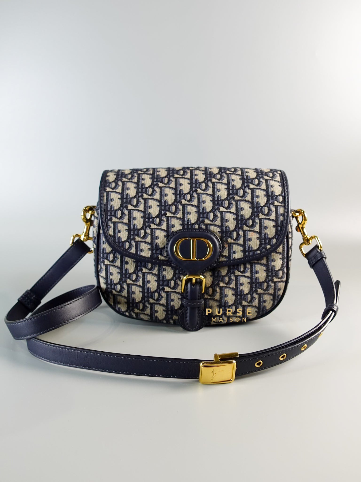 Bobby Medium in Blue Dior Oblique Jacquard | Purse Maison Luxury Bags Shop