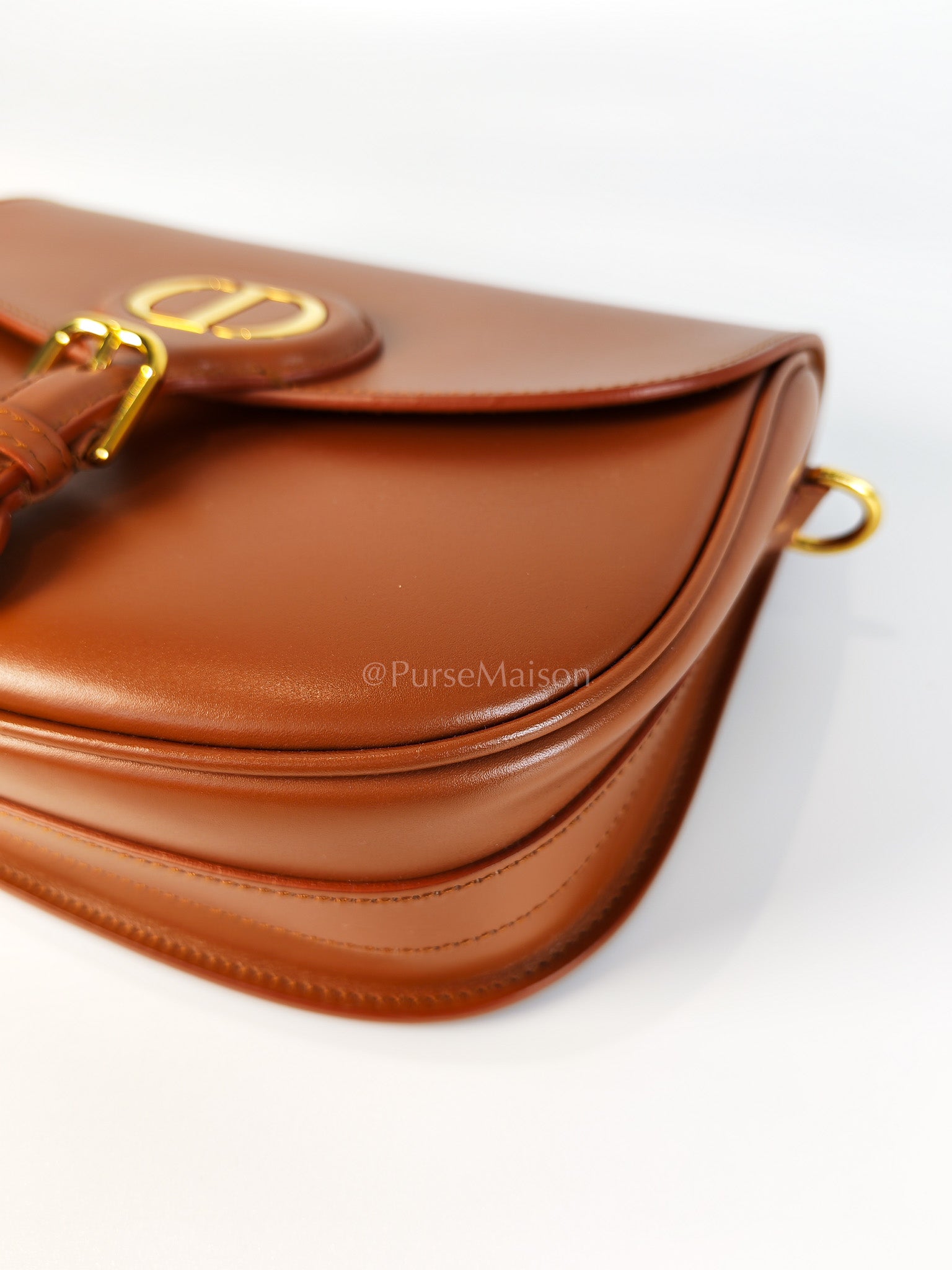 Bobby Medium in Dark Tan Box Calfskin Leather | Purse Maison Luxury Bags Shop