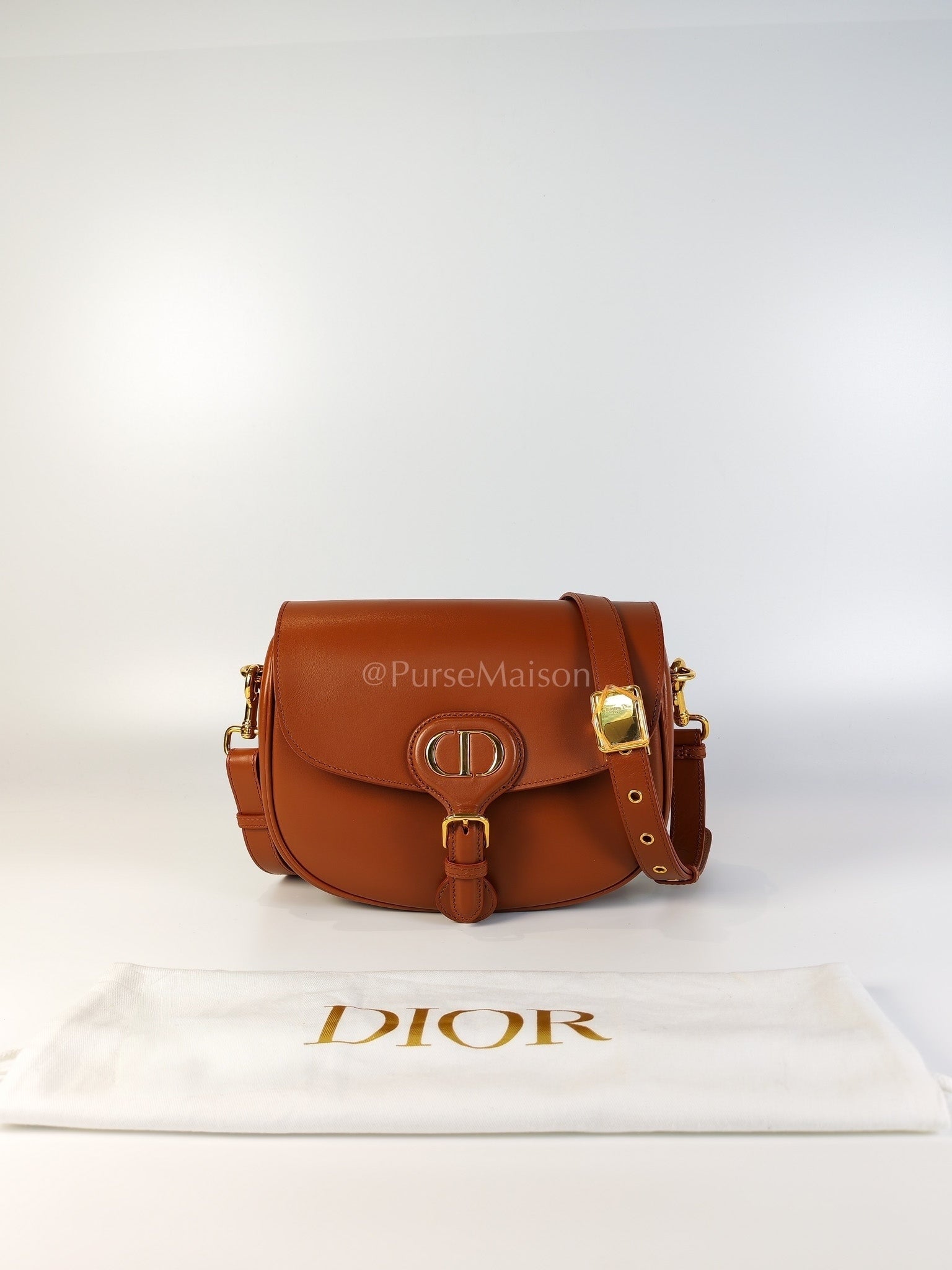 Bobby Medium in Dark Tan Box Calfskin Leather | Purse Maison Luxury Bags Shop