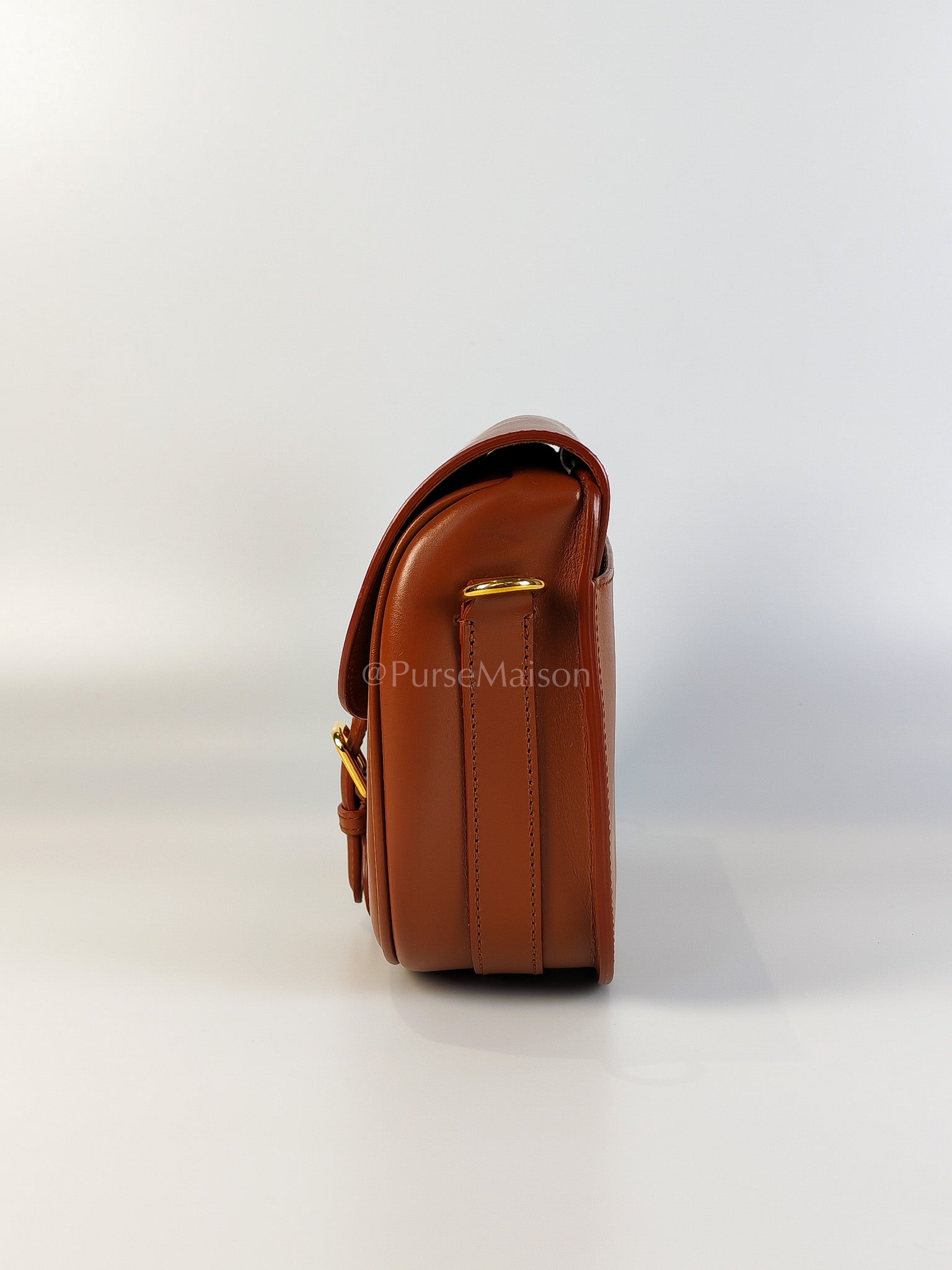 Bobby Medium in Dark Tan Box Calfskin Leather | Purse Maison Luxury Bags Shop