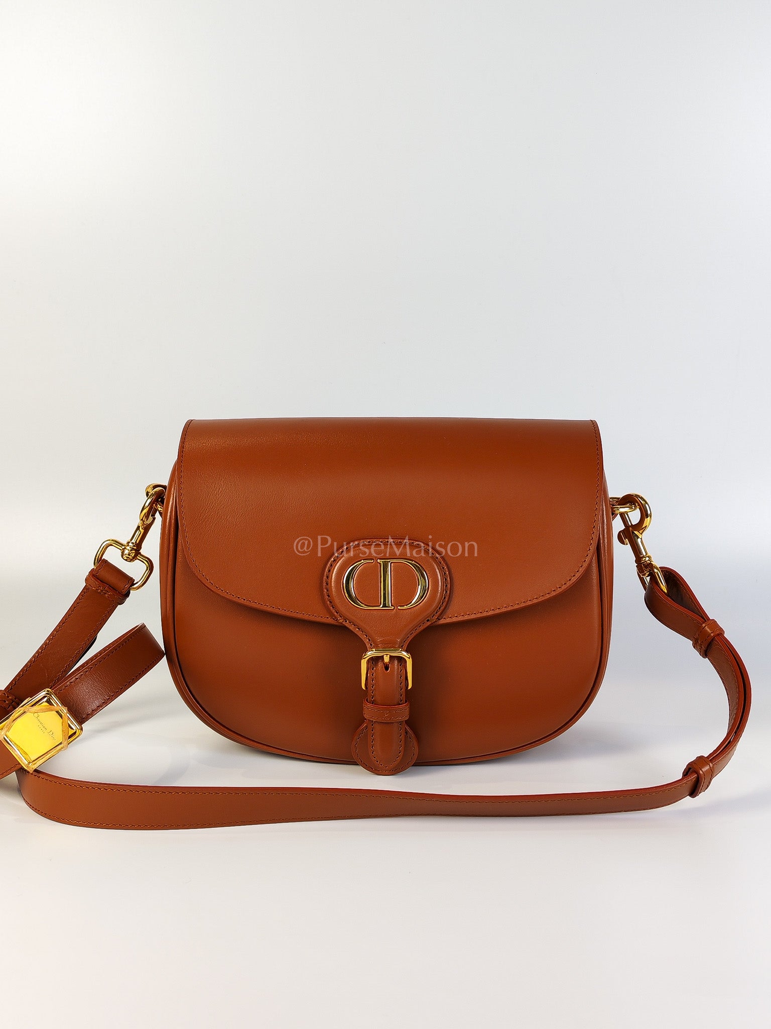 Bobby Medium in Dark Tan Box Calfskin Leather | Purse Maison Luxury Bags Shop