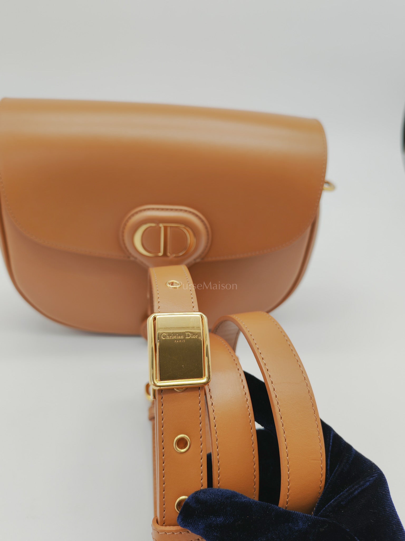 Bobby Medium in Tan Box Calfskin Leather | Purse Maison Luxury Bags Shop