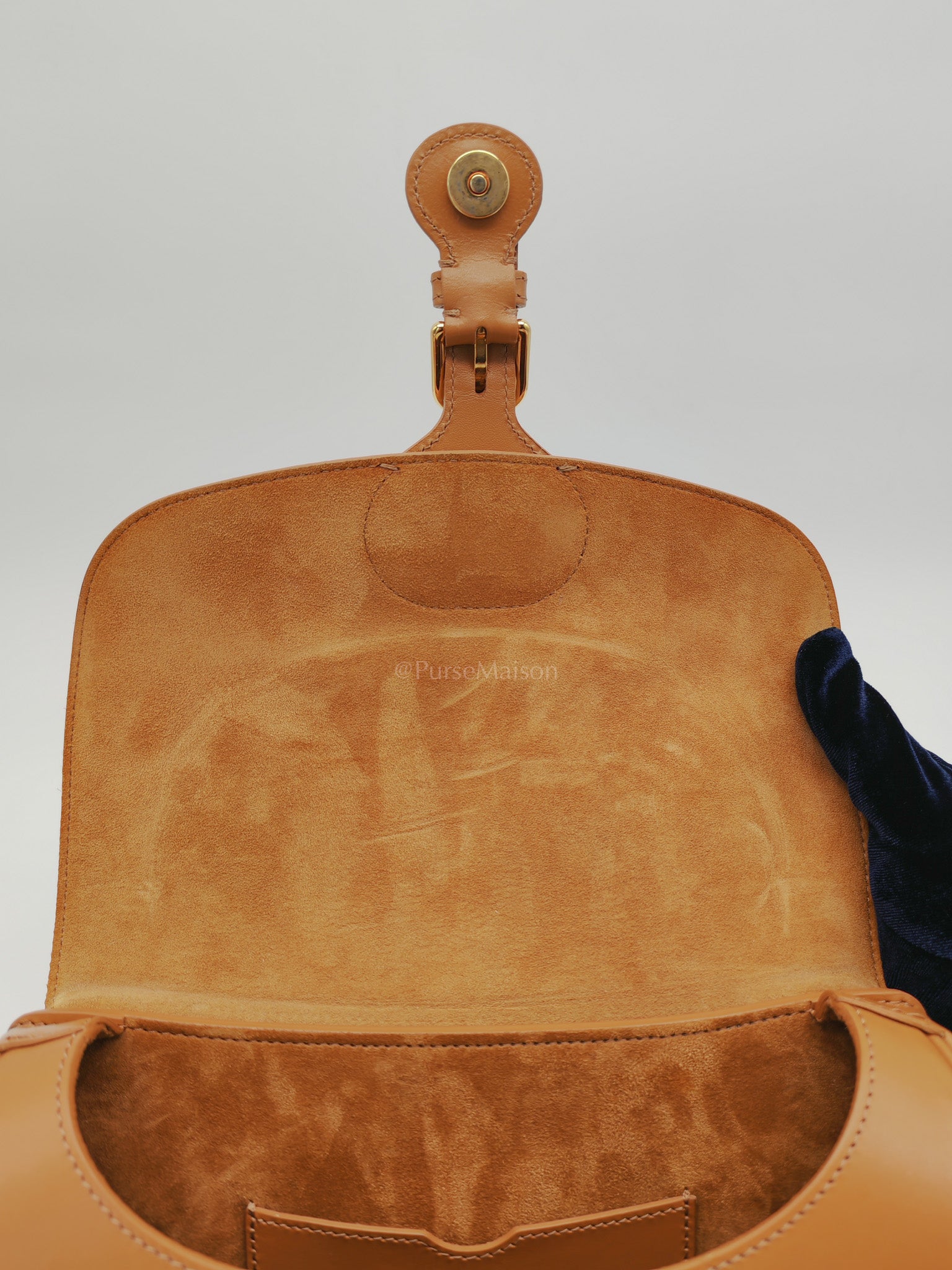 Bobby Medium in Tan Box Calfskin Leather | Purse Maison Luxury Bags Shop