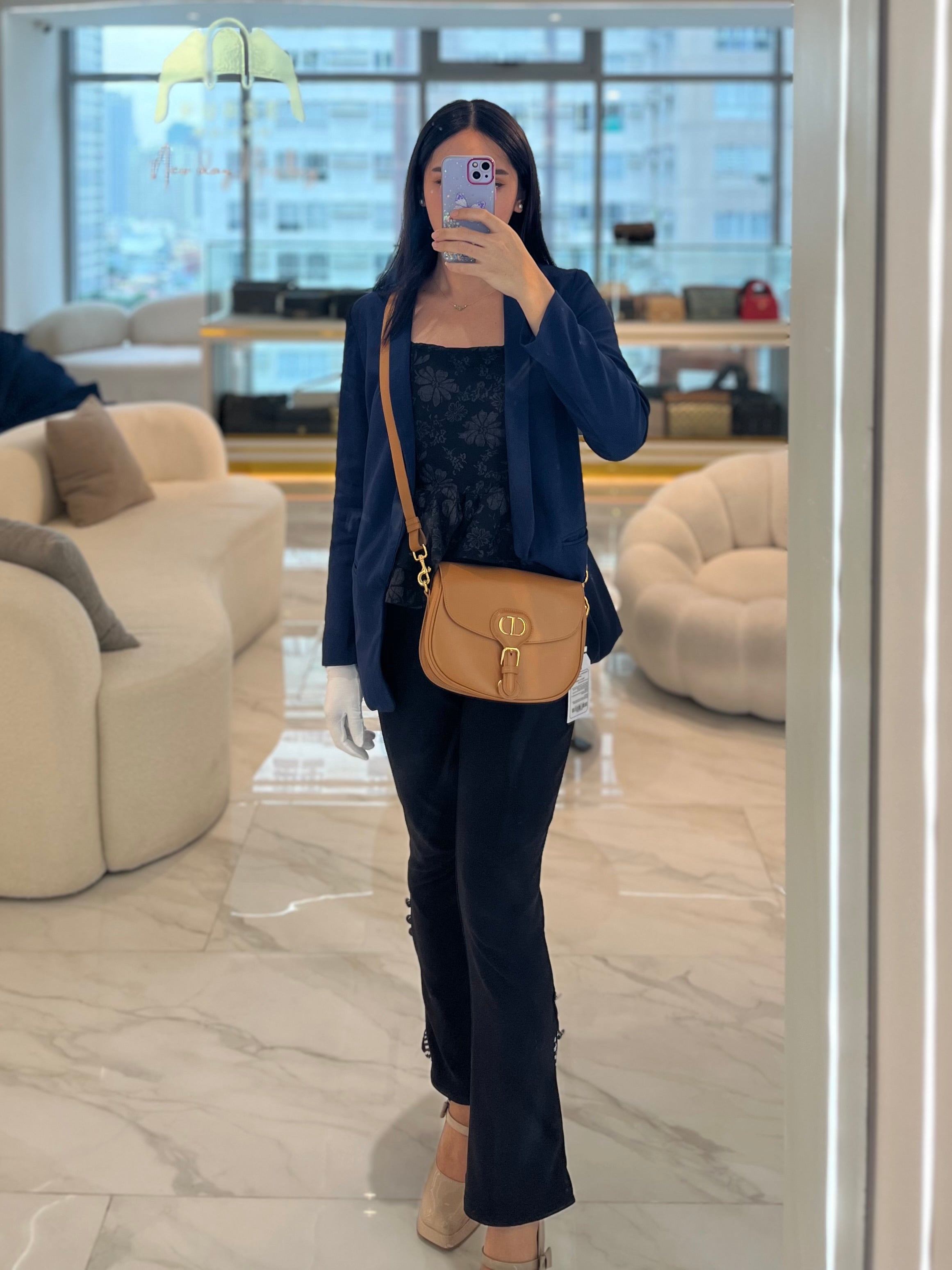 Bobby Medium in Tan Box Calfskin Leather | Purse Maison Luxury Bags Shop