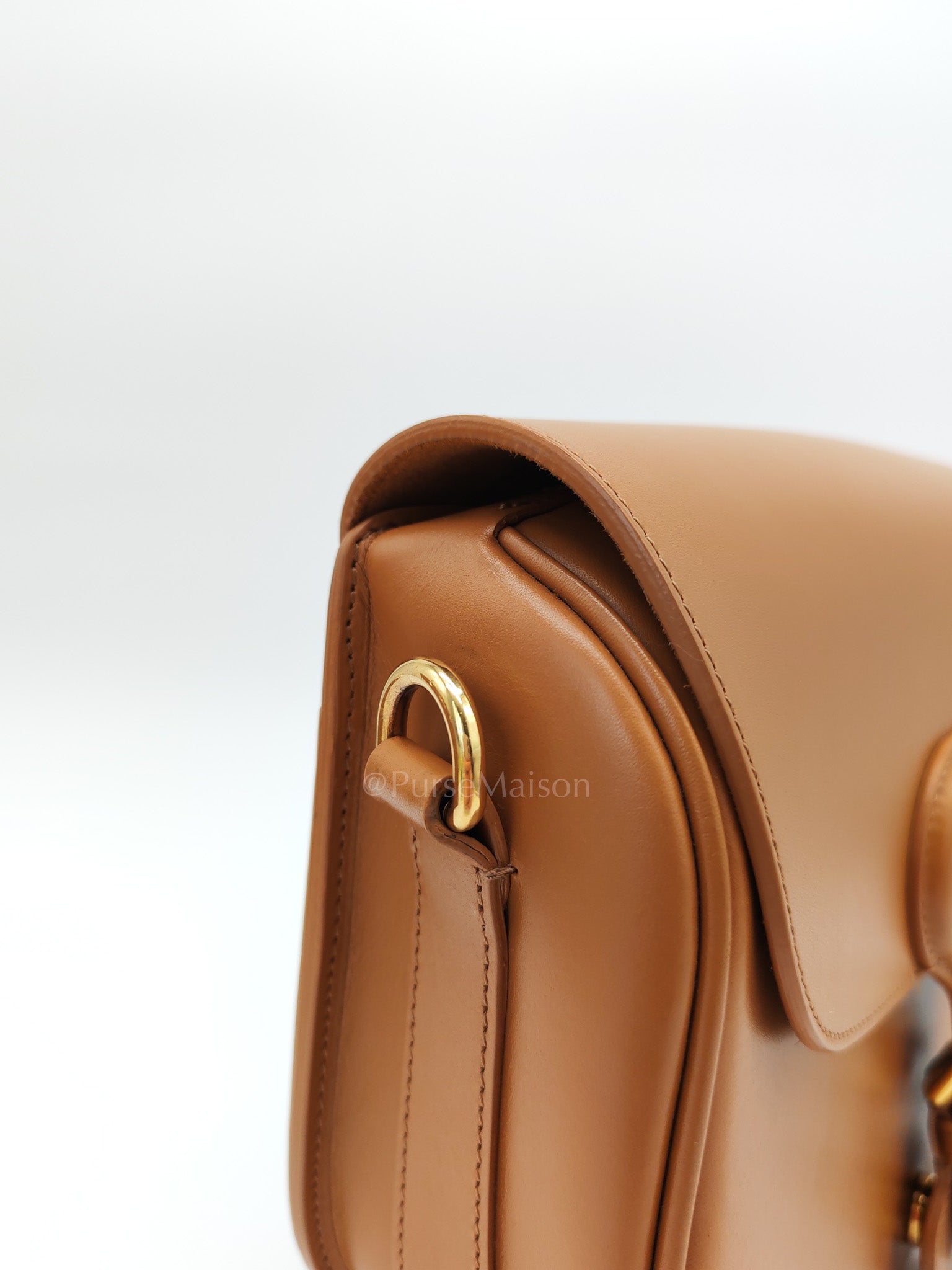 Bobby Medium in Tan Box Calfskin Leather | Purse Maison Luxury Bags Shop