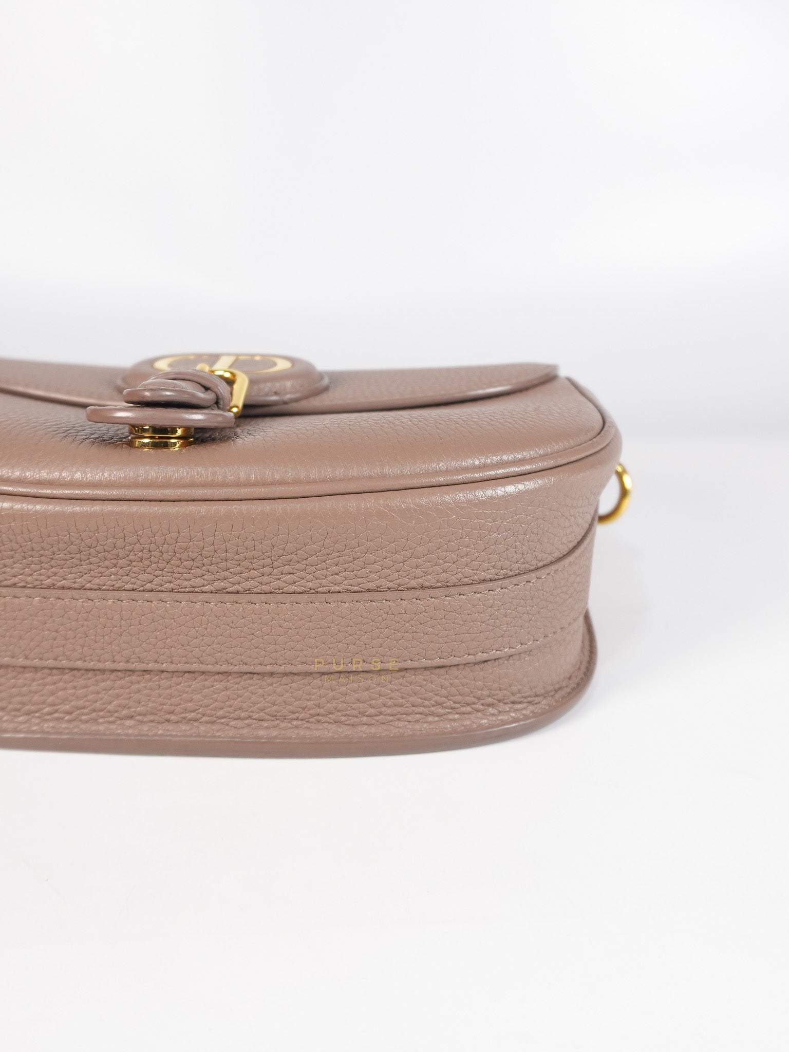 Bobby Medium Warm Taupe Grained Calfskin Leather Crossbody | Purse Maison Luxury Bags Shop