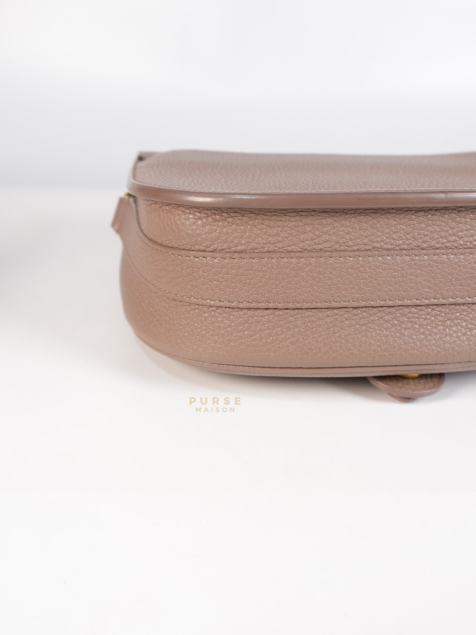 Bobby Medium Warm Taupe Grained Calfskin Leather Crossbody | Purse Maison Luxury Bags Shop