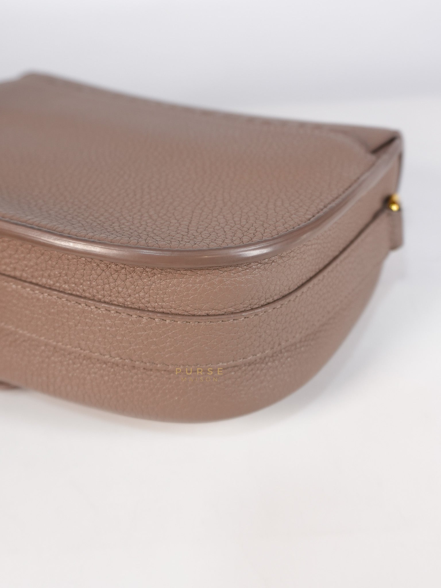 Bobby Medium Warm Taupe Grained Calfskin Leather Crossbody | Purse Maison Luxury Bags Shop