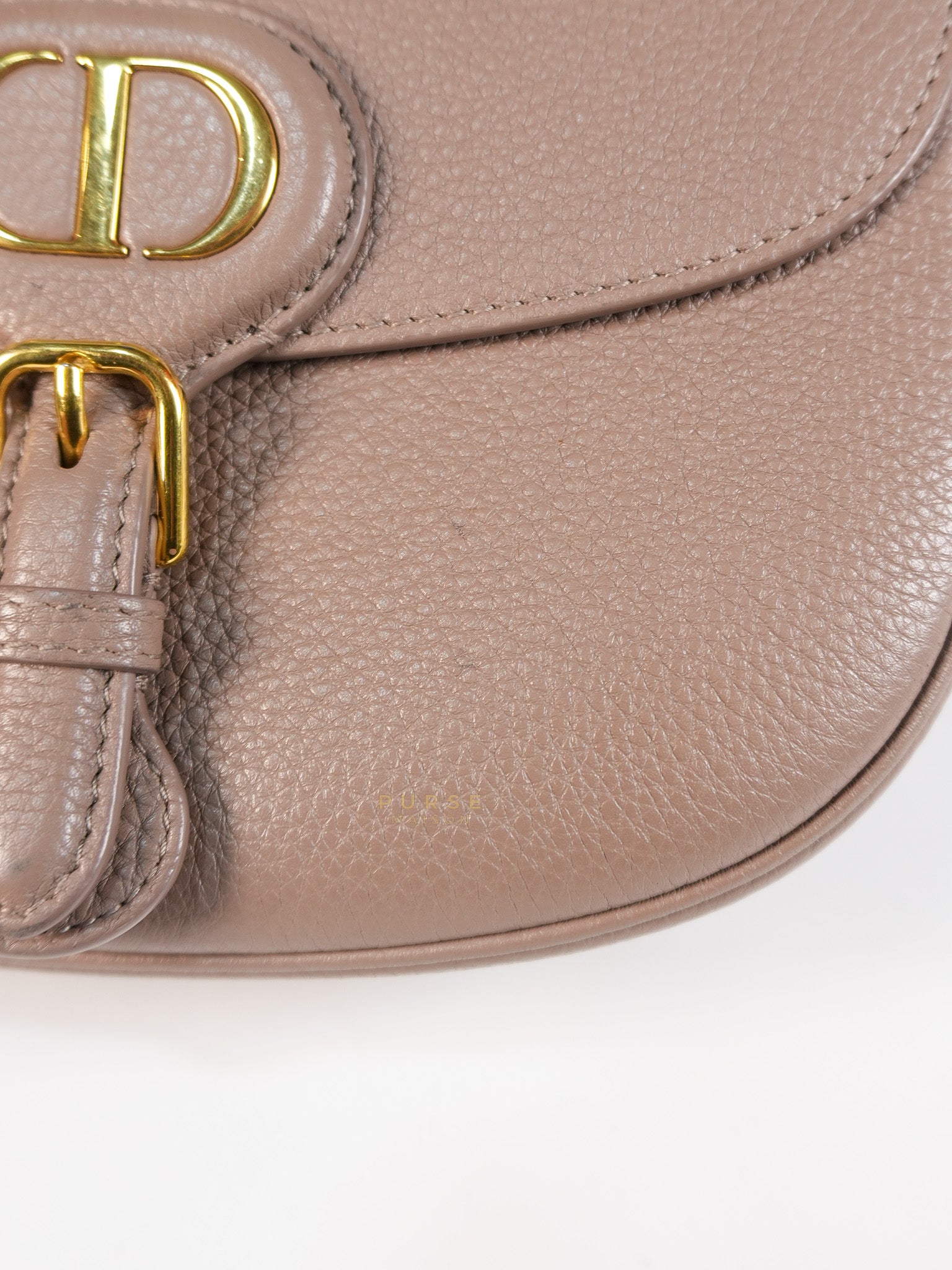 Bobby Medium Warm Taupe Grained Calfskin Leather Crossbody | Purse Maison Luxury Bags Shop