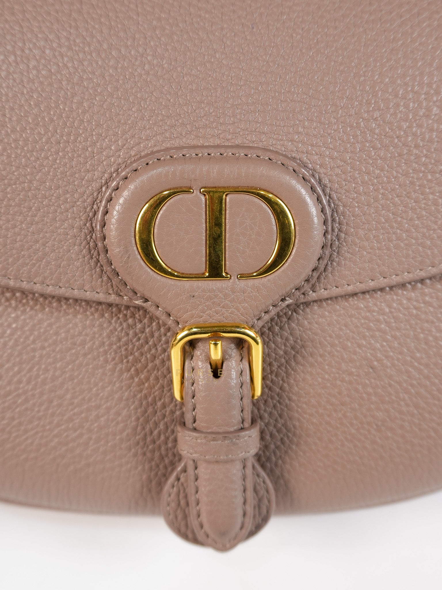 Bobby Medium Warm Taupe Grained Calfskin Leather Crossbody | Purse Maison Luxury Bags Shop