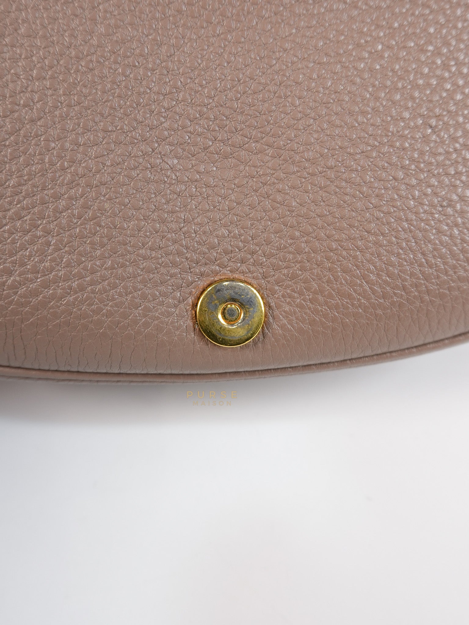 Bobby Medium Warm Taupe Grained Calfskin Leather Crossbody | Purse Maison Luxury Bags Shop