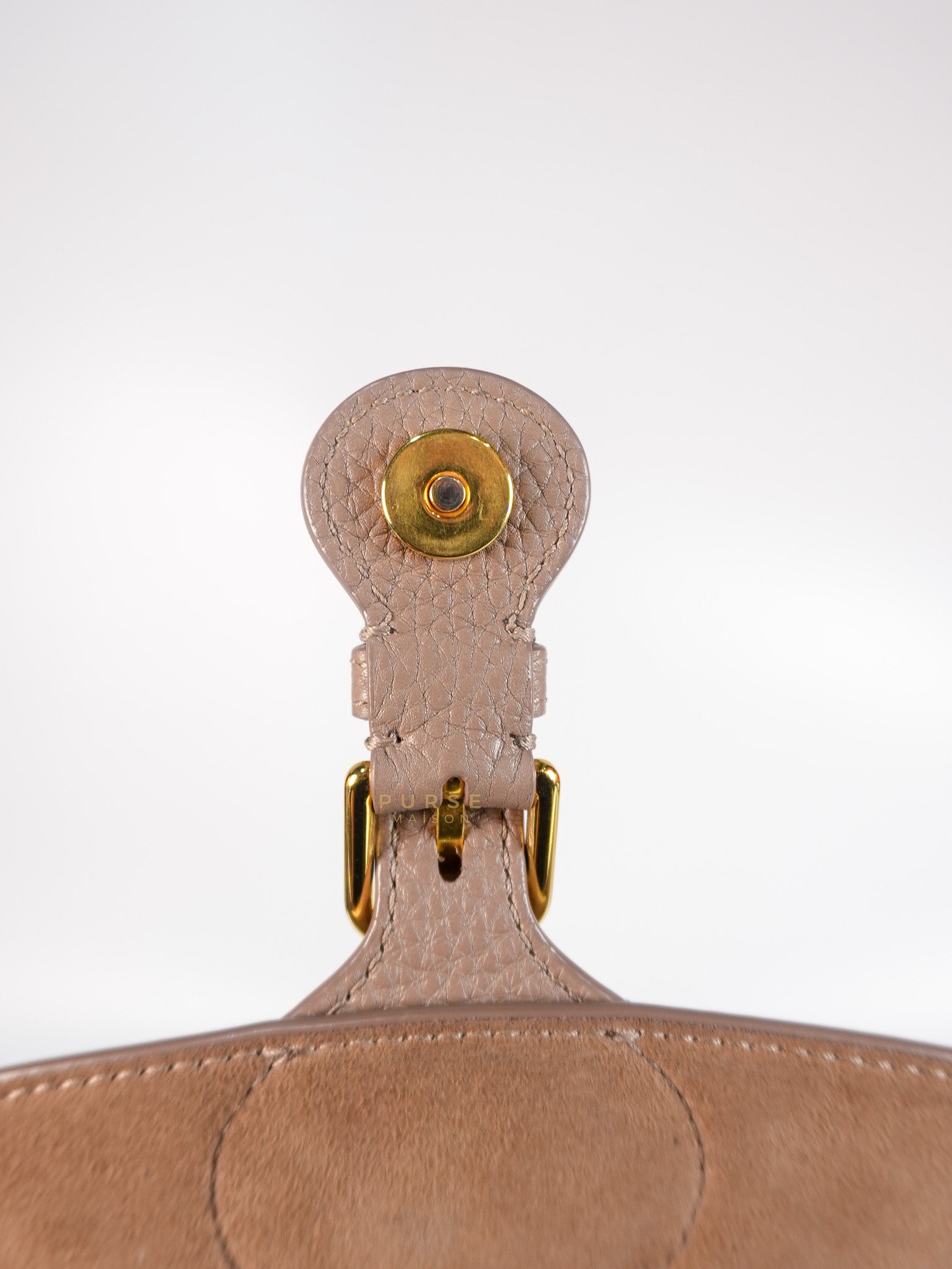 Bobby Medium Warm Taupe Grained Calfskin Leather Crossbody | Purse Maison Luxury Bags Shop