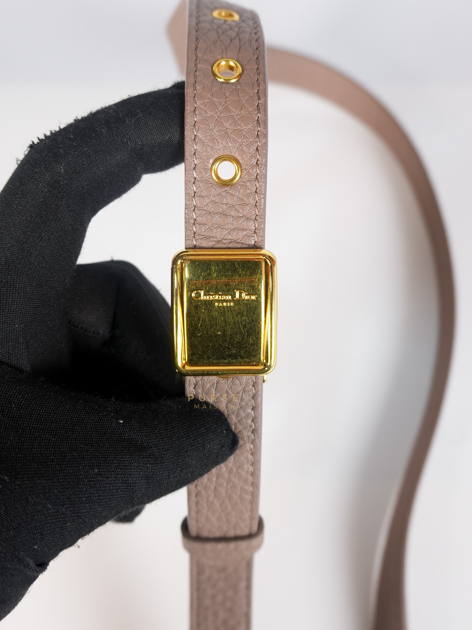 Bobby Medium Warm Taupe Grained Calfskin Leather Crossbody | Purse Maison Luxury Bags Shop
