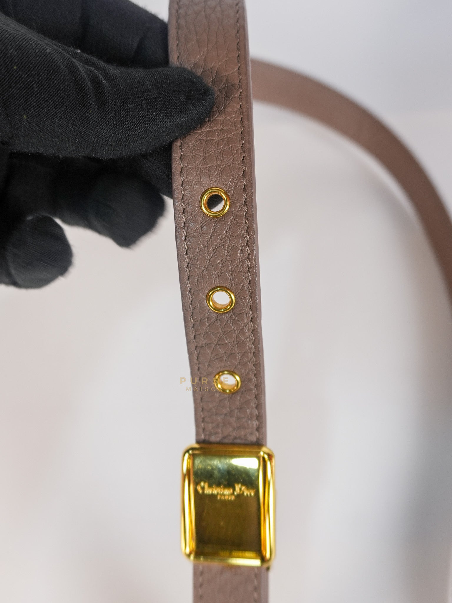 Bobby Medium Warm Taupe Grained Calfskin Leather Crossbody | Purse Maison Luxury Bags Shop