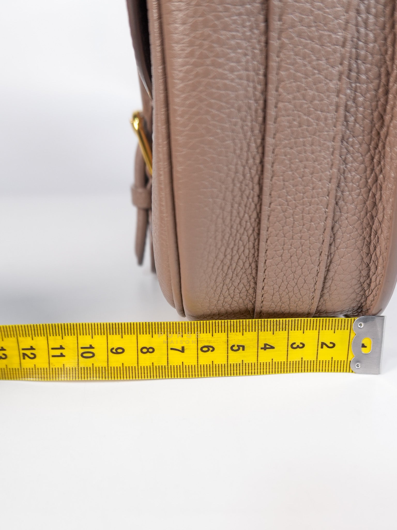 Bobby Medium Warm Taupe Grained Calfskin Leather Crossbody | Purse Maison Luxury Bags Shop