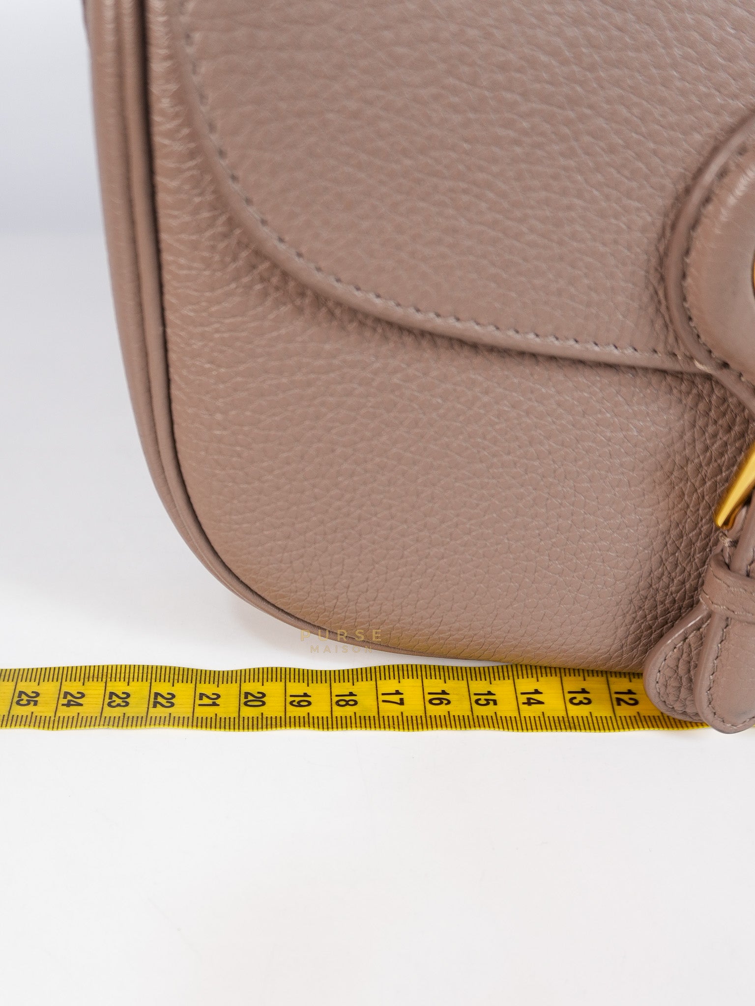 Bobby Medium Warm Taupe Grained Calfskin Leather Crossbody | Purse Maison Luxury Bags Shop