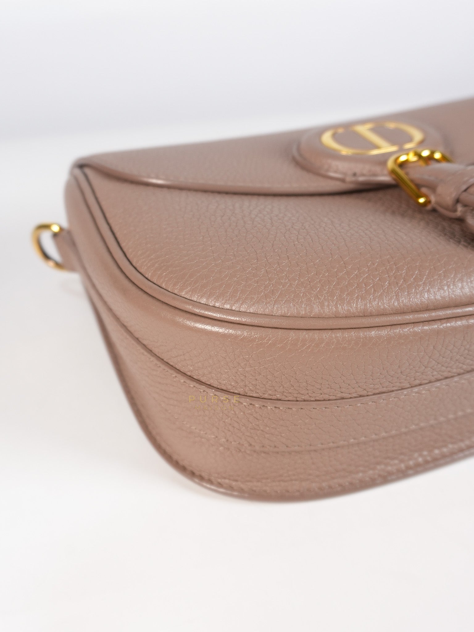 Bobby Medium Warm Taupe Grained Calfskin Leather Crossbody | Purse Maison Luxury Bags Shop