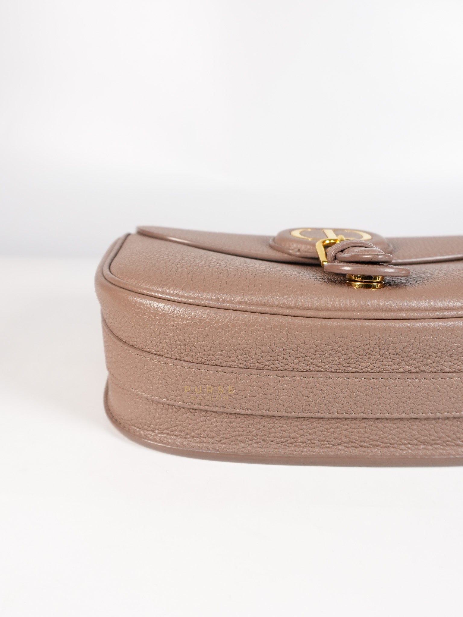 Bobby Medium Warm Taupe Grained Calfskin Leather Crossbody | Purse Maison Luxury Bags Shop