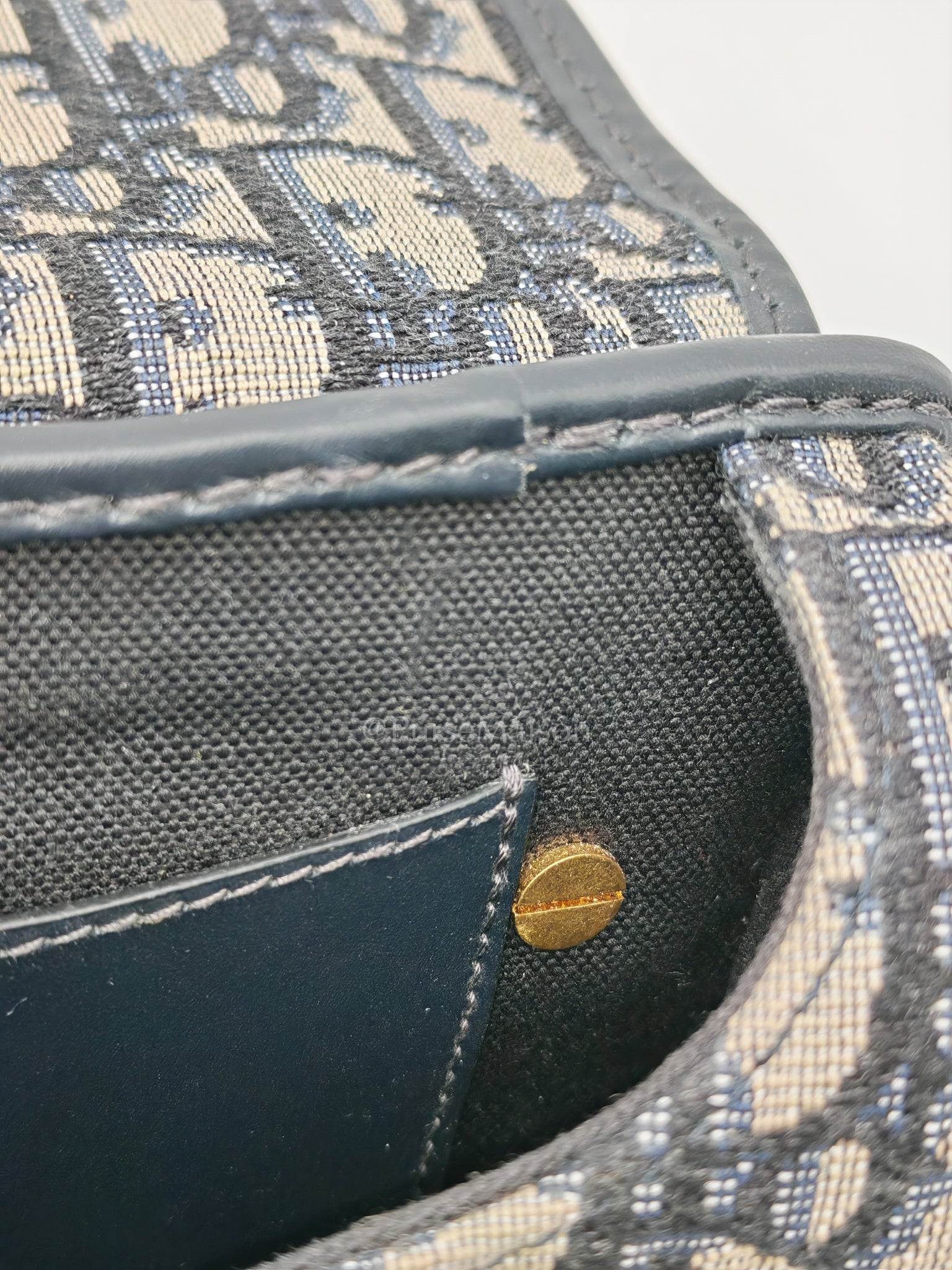 Bobby Mini Blue Oblique Jacquard Canvas | Purse Maison Luxury Bags Shop