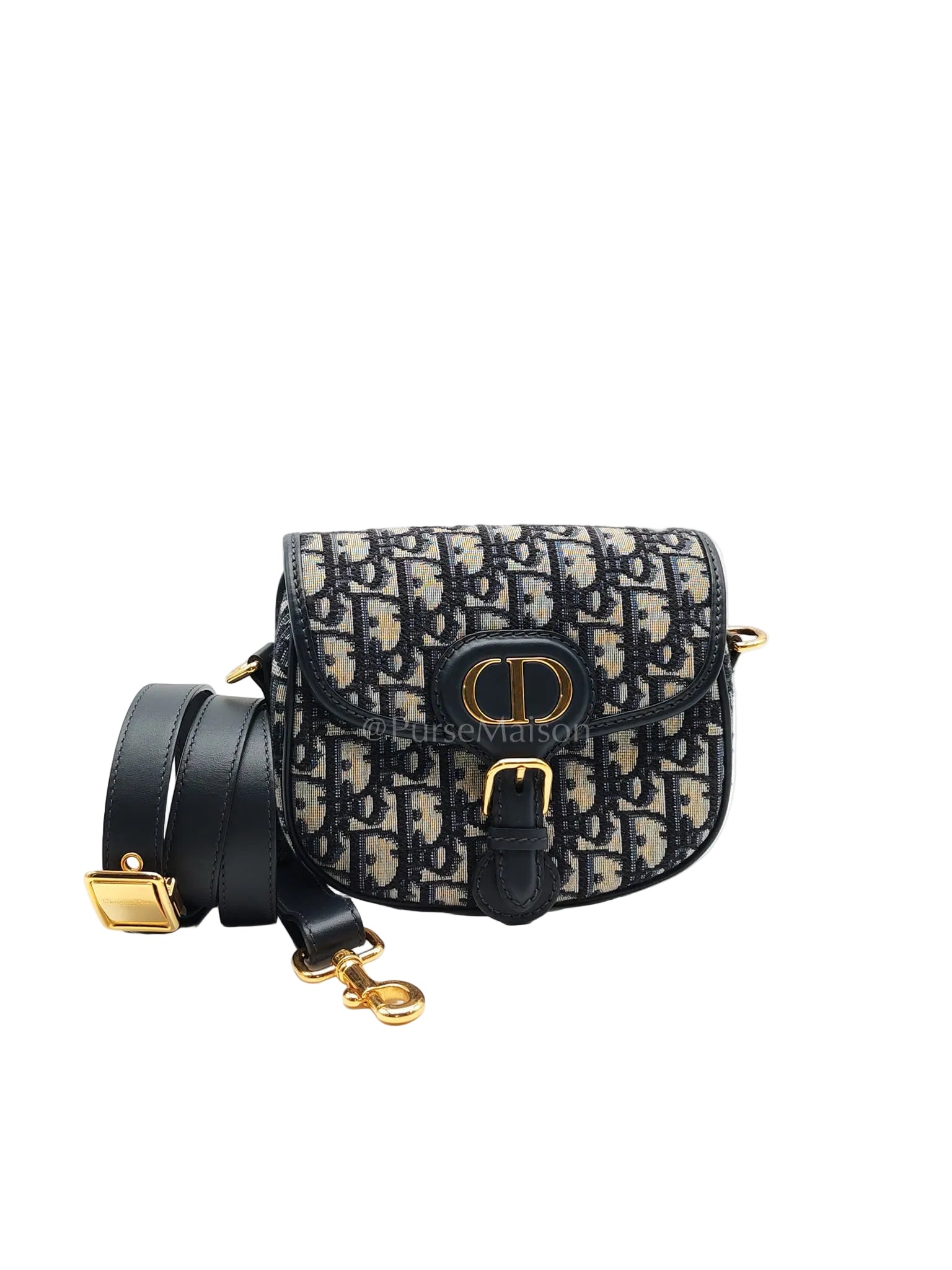 Bobby Mini Blue Oblique Jacquard Canvas | Purse Maison Luxury Bags Shop