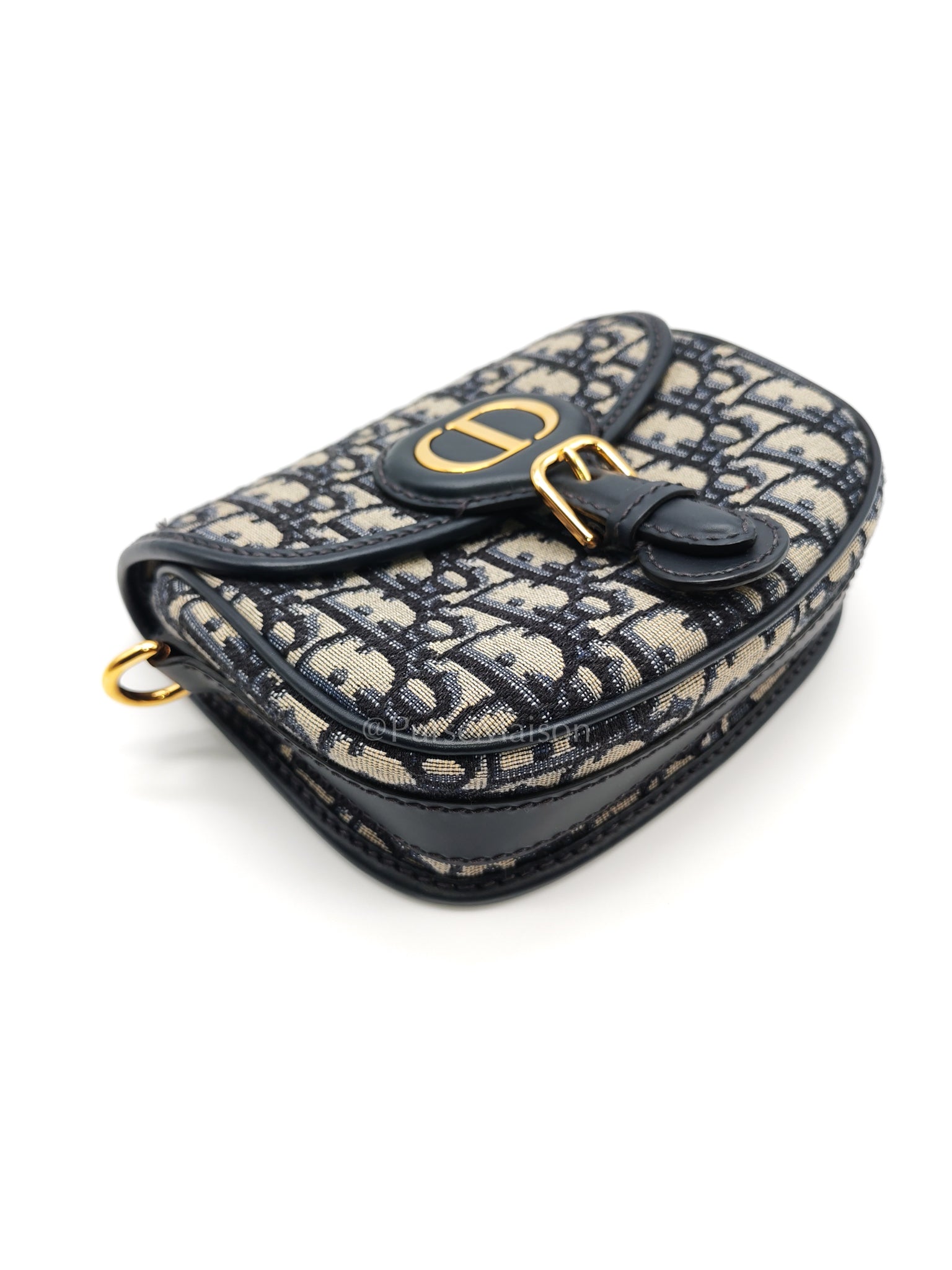 Bobby Mini Blue Oblique Jacquard Canvas | Purse Maison Luxury Bags Shop