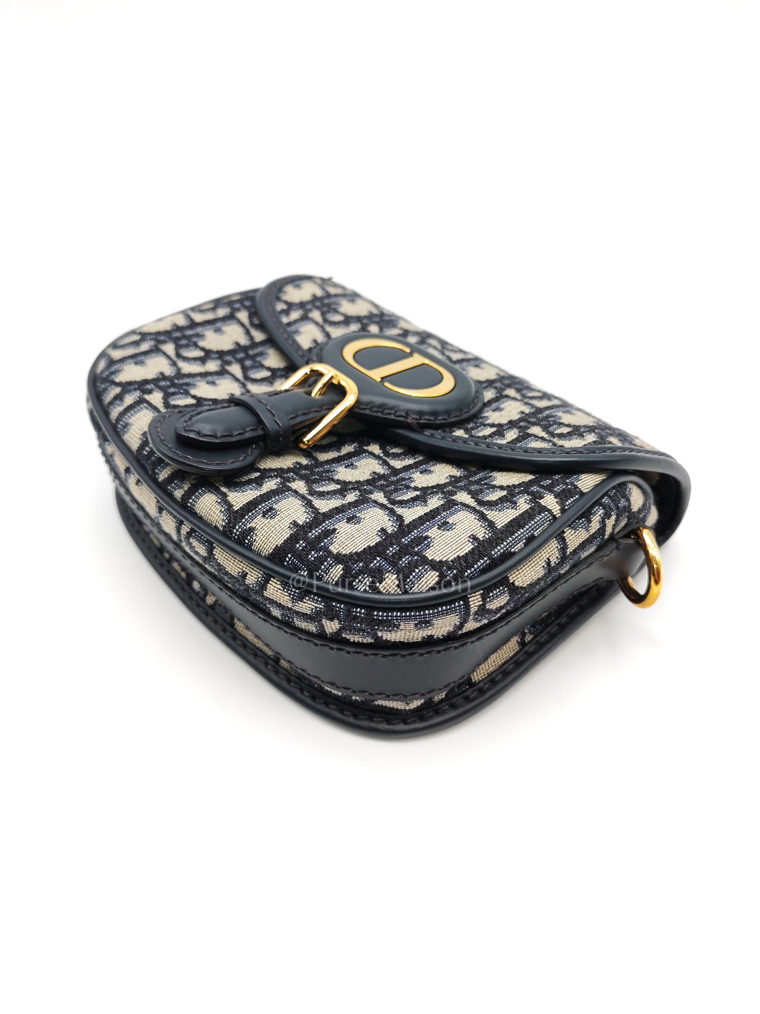 Bobby Mini Blue Oblique Jacquard Canvas | Purse Maison Luxury Bags Shop