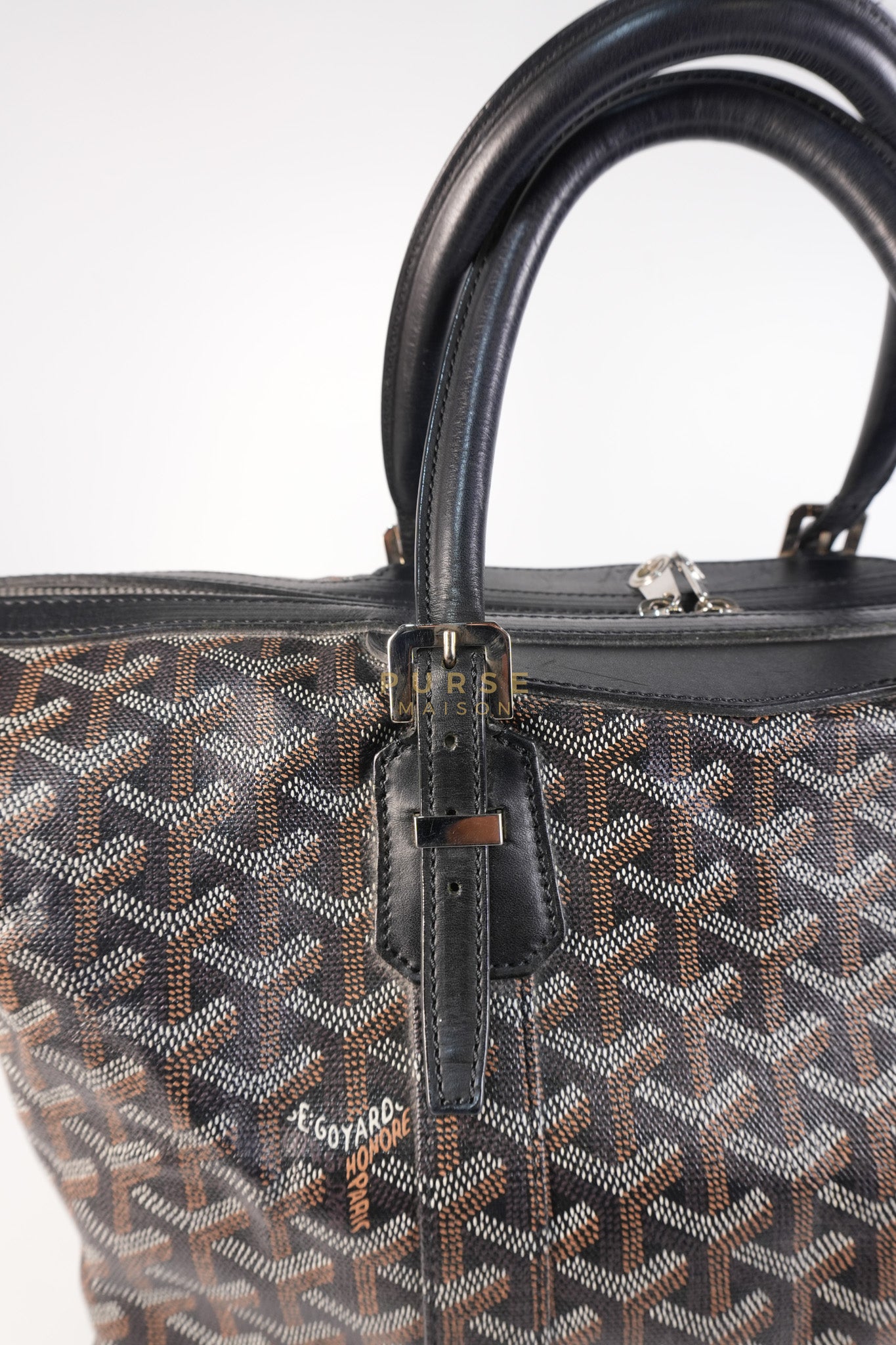 Boeing 30 Travel Bag Coated Canvas Black | Purse Maison Luxury Bags Shop