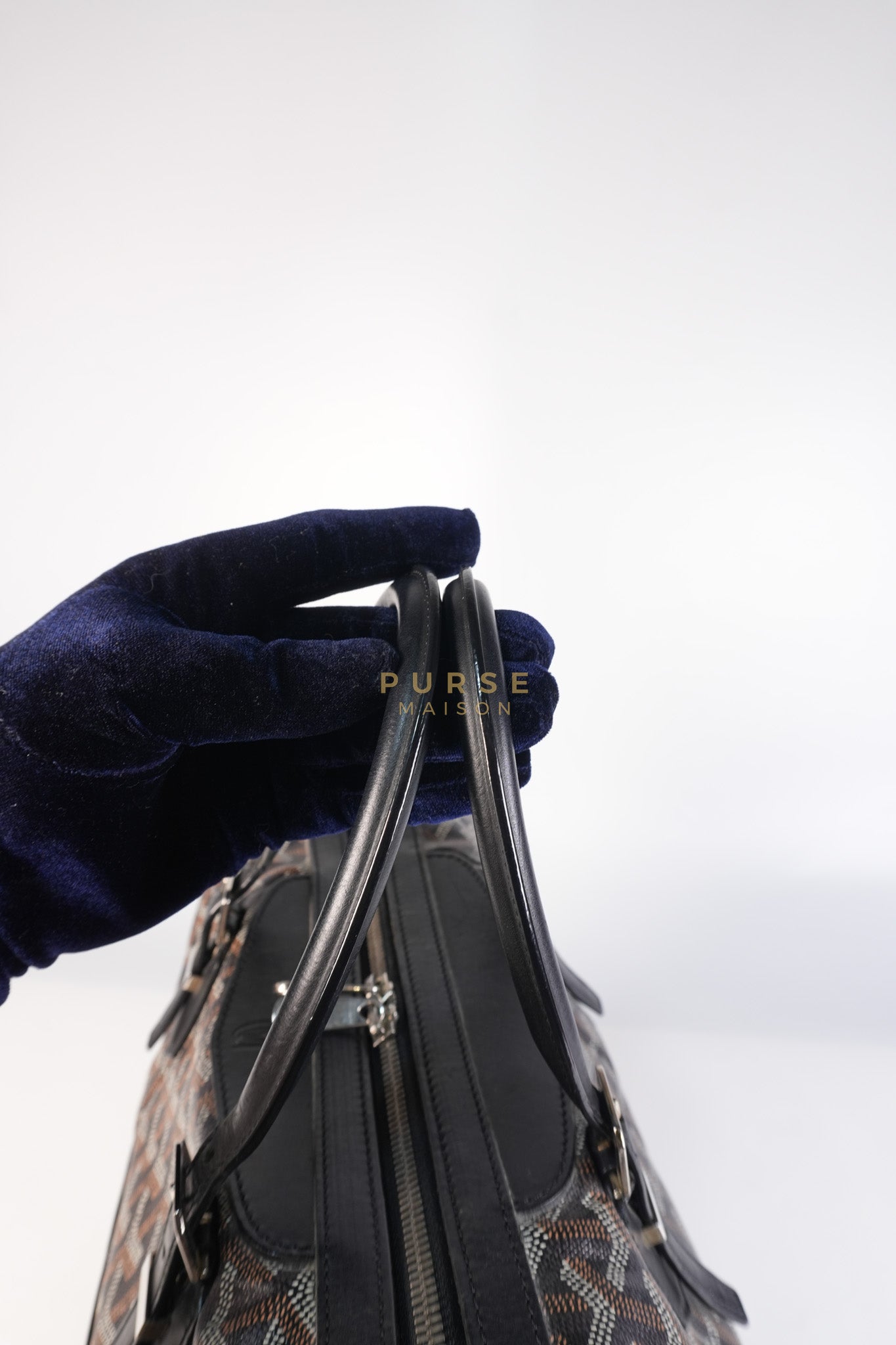 Boeing 30 Travel Bag Coated Canvas Black | Purse Maison Luxury Bags Shop