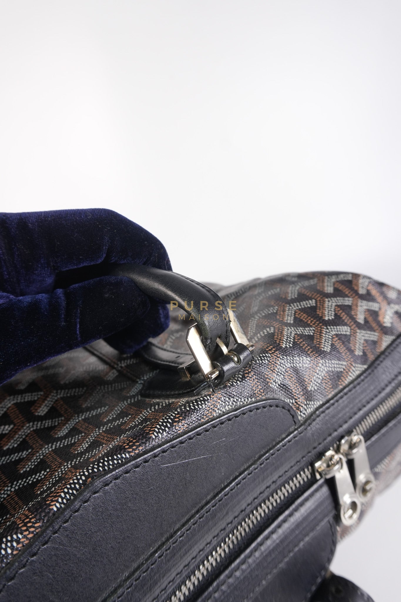 Boeing 30 Travel Bag Coated Canvas Black | Purse Maison Luxury Bags Shop