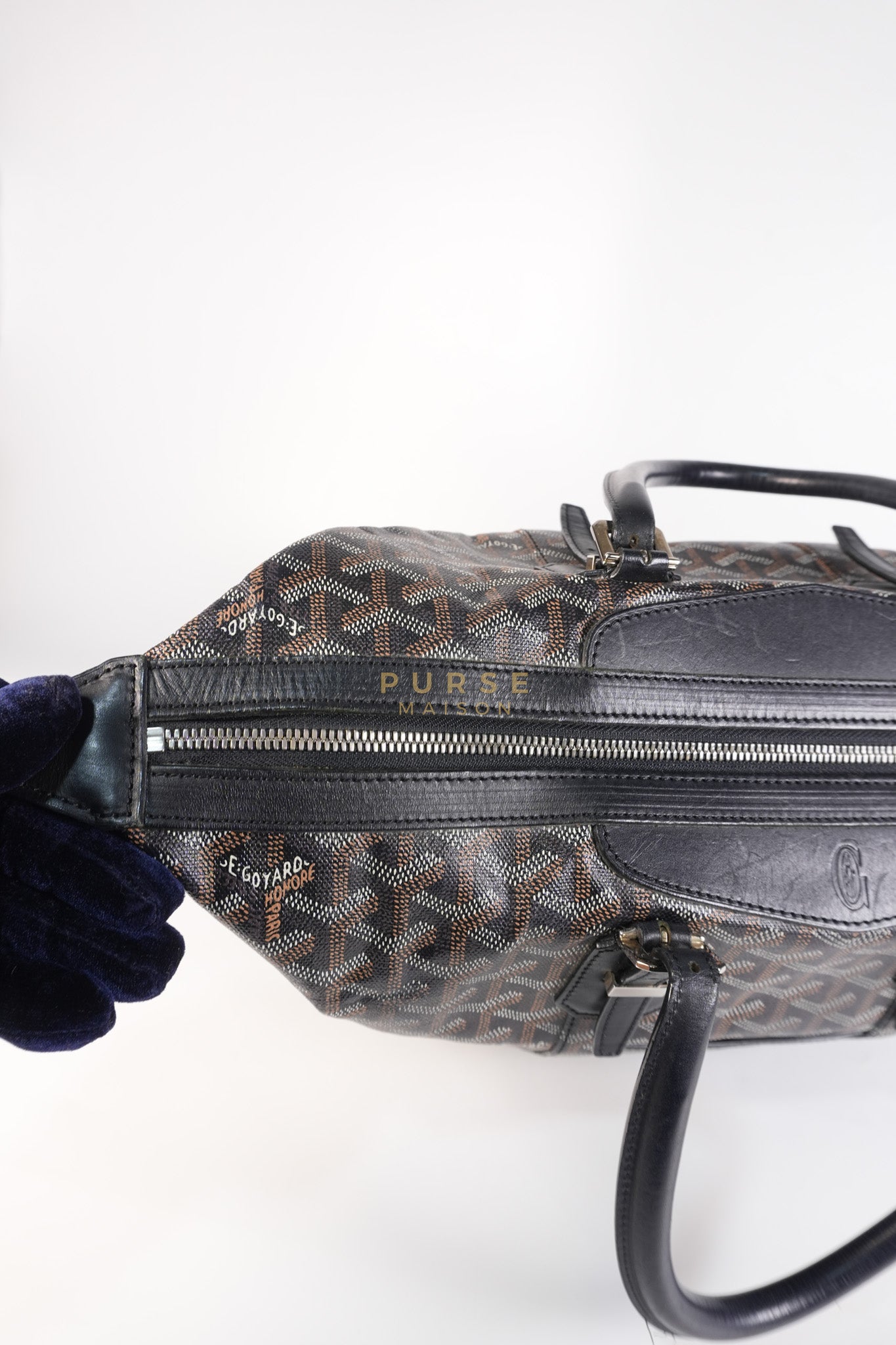 Boeing 30 Travel Bag Coated Canvas Black | Purse Maison Luxury Bags Shop