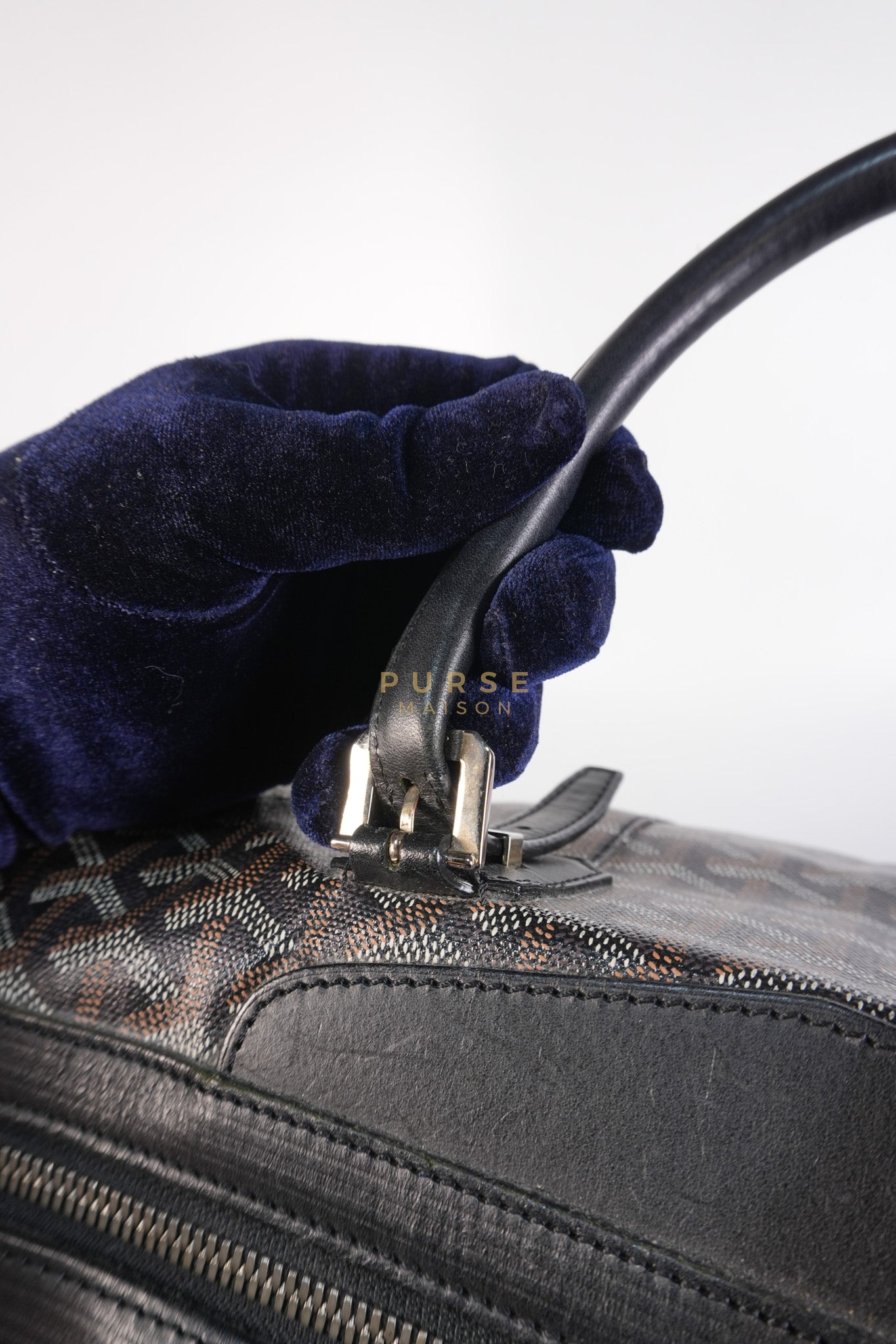 Boeing 30 Travel Bag Coated Canvas Black | Purse Maison Luxury Bags Shop