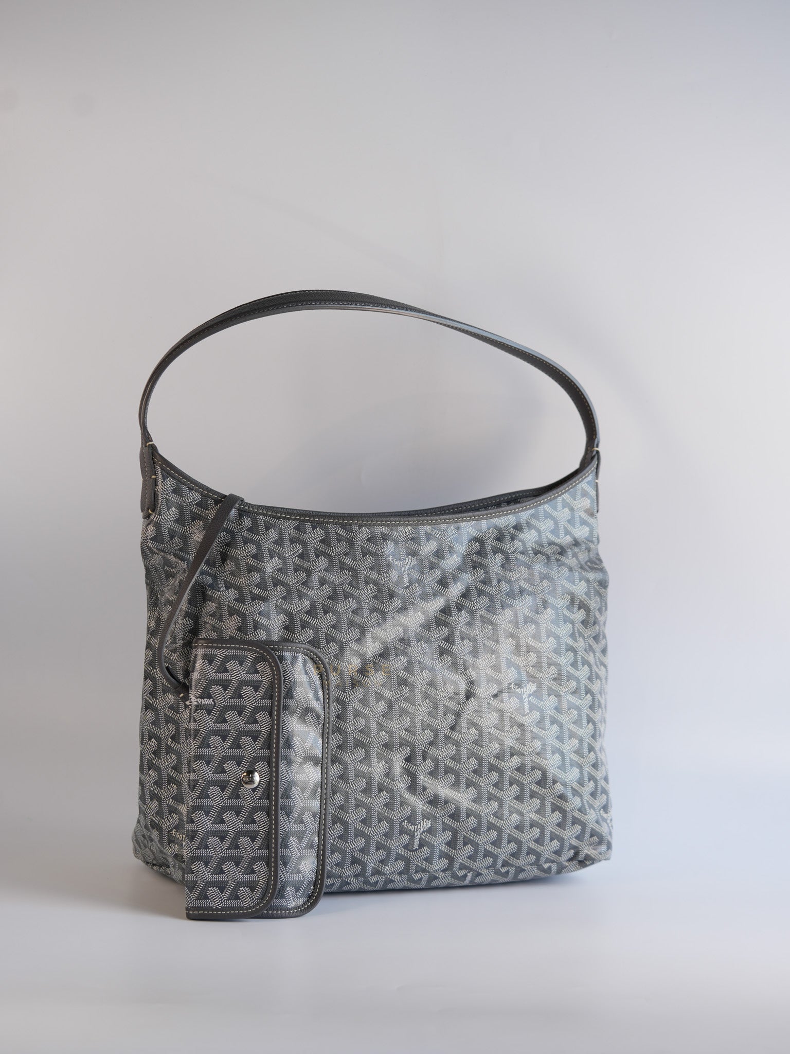 Boheme Gray Goyardine Canvas Hobo Bag | Purse Maison Luxury Bags Shop