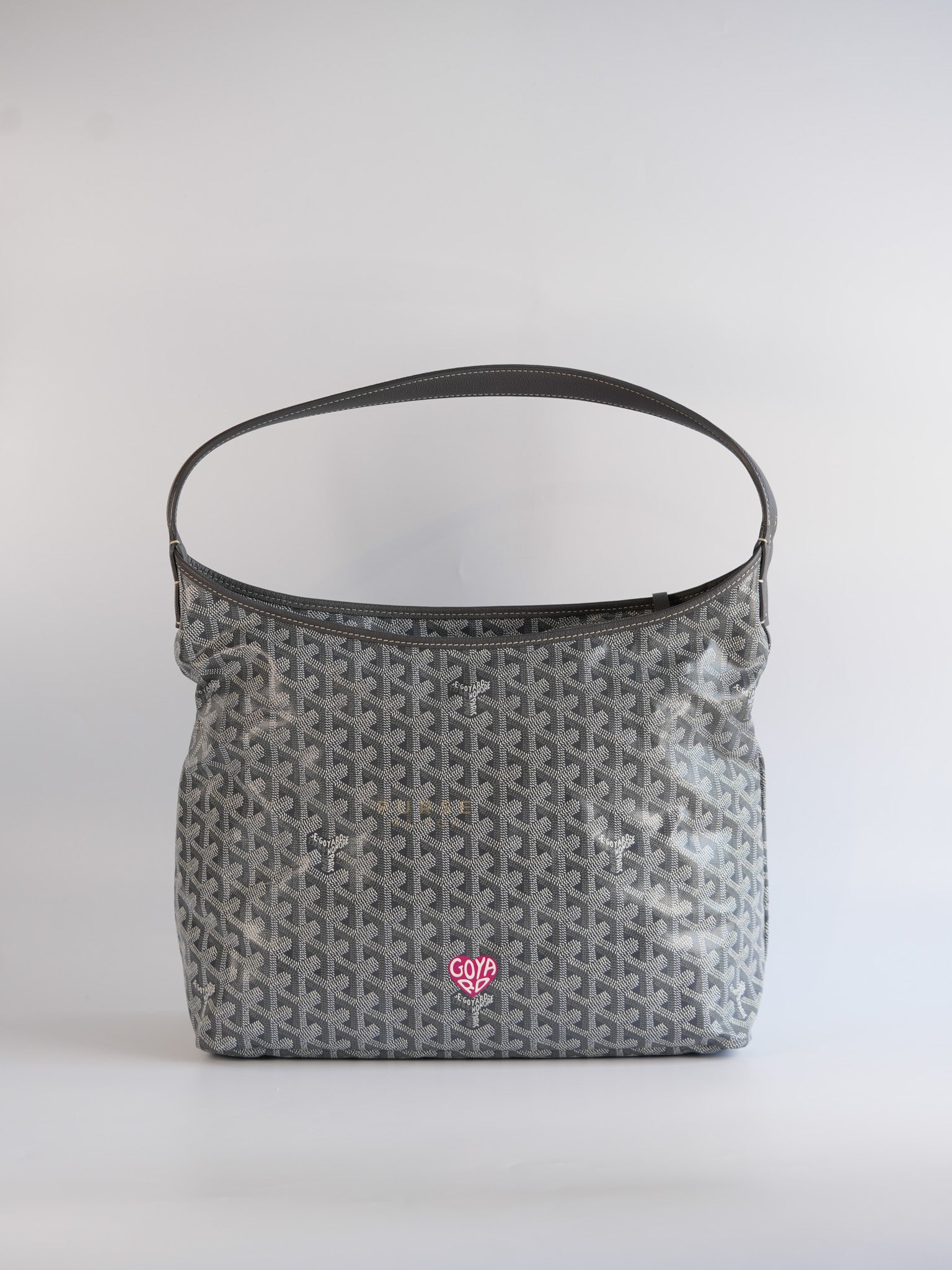 Boheme Gray Goyardine Canvas Hobo Bag | Purse Maison Luxury Bags Shop