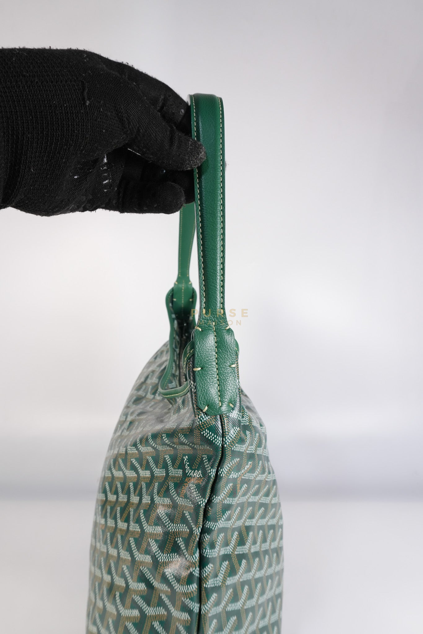 Boheme Hobo Bag In Green (Vert) Goyardine Canvas | Purse Maison Luxury Bags Shop